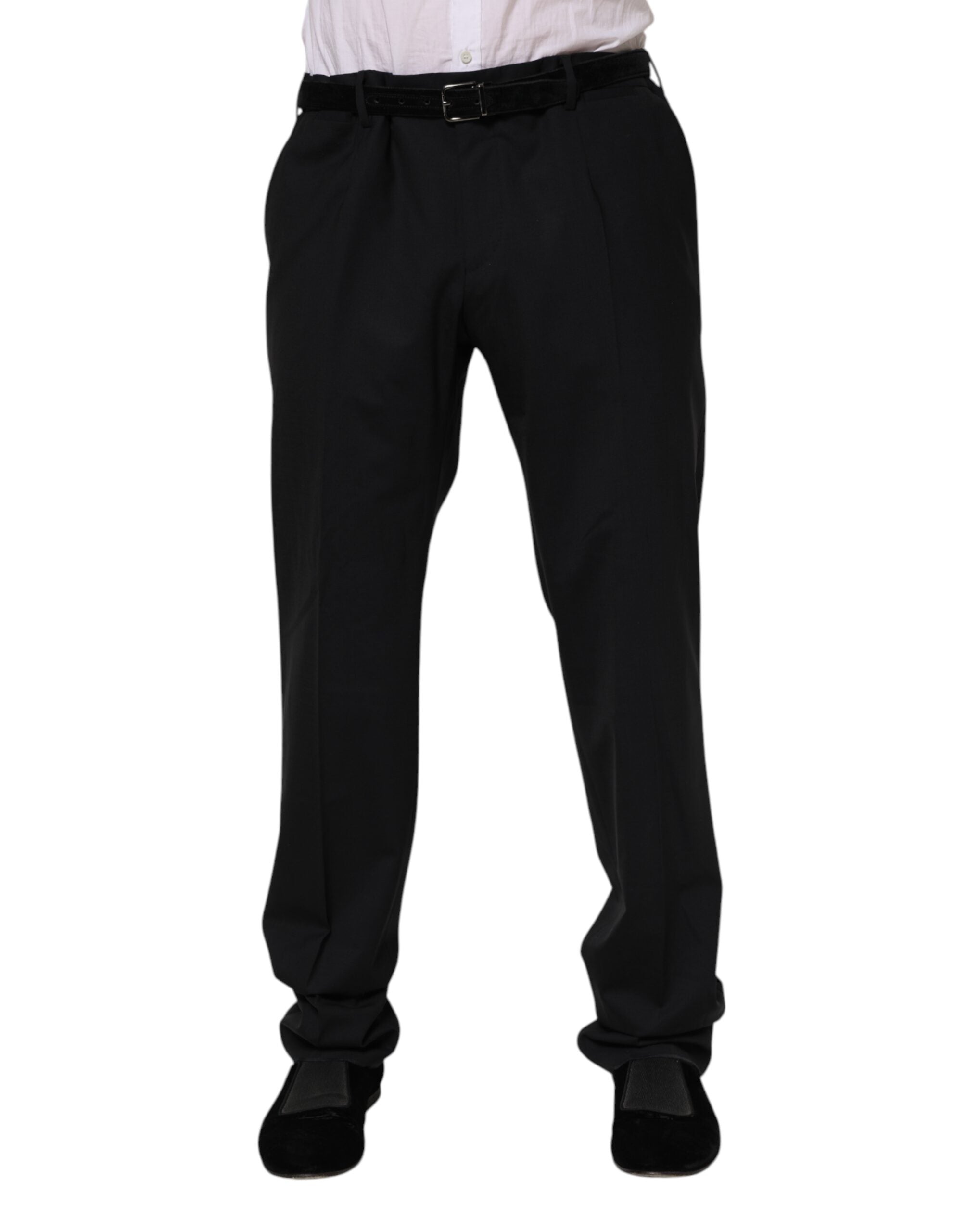 Dolce & Gabbana – Schwarze Anzughose aus Wolle