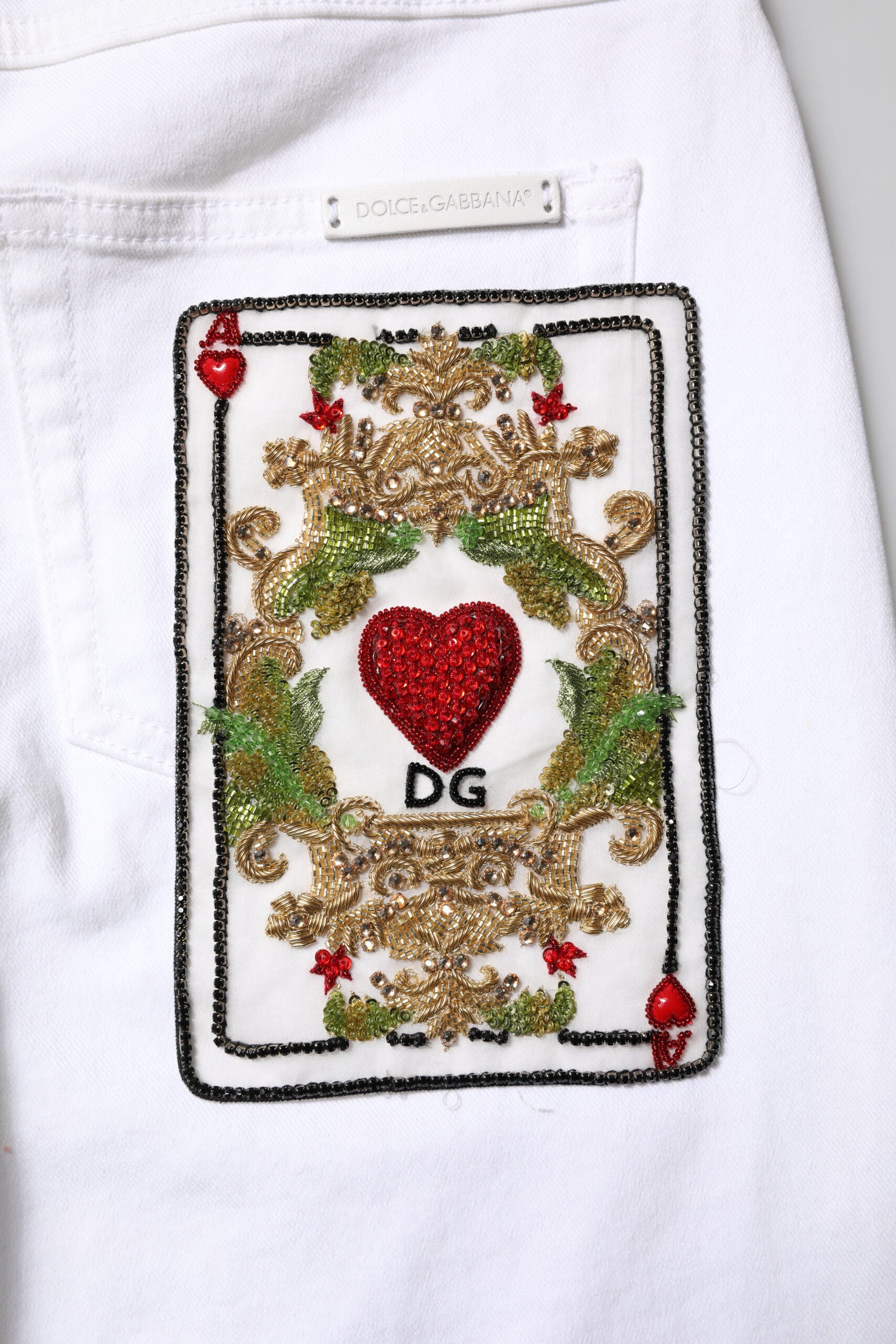 Dolce & Gabbana White GRACE Mid Waisted Skinny Denim Jeans