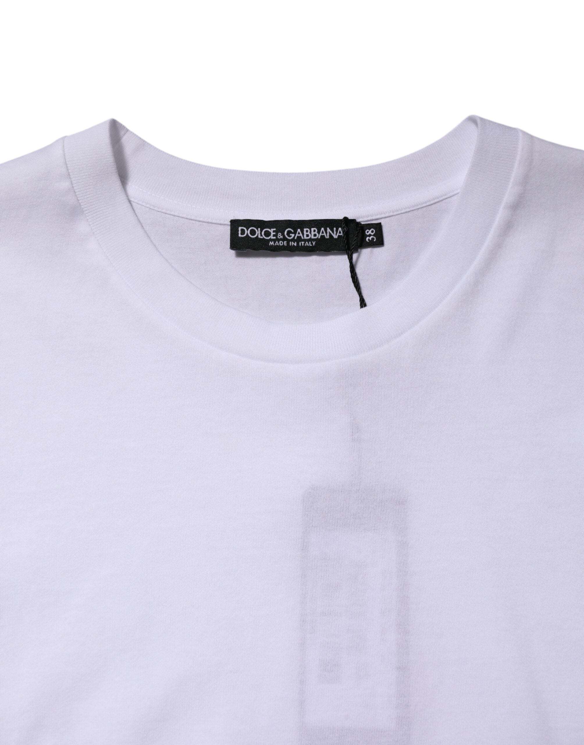 Dolce & Gabbana White Cotton Sleeveless Women Tank T-shirt