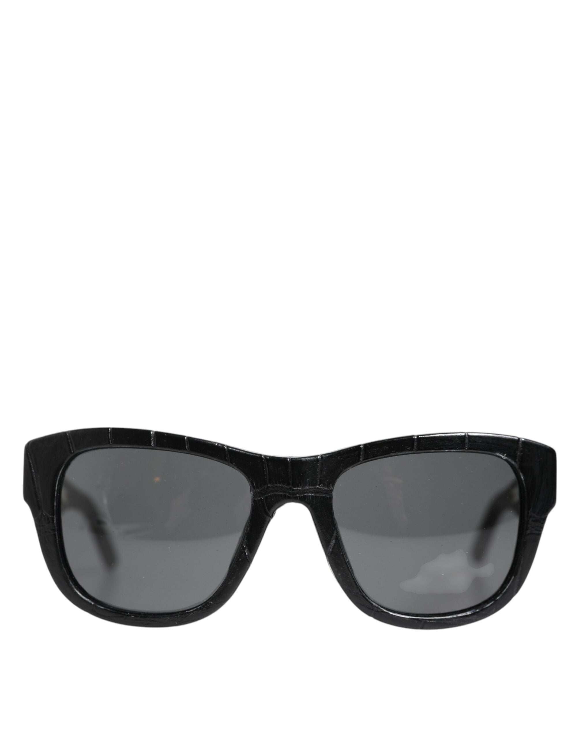 Dolce & Gabbana – Sonnenbrille mit getönten Gläsern und schwarzem Lederrahmen DG4177