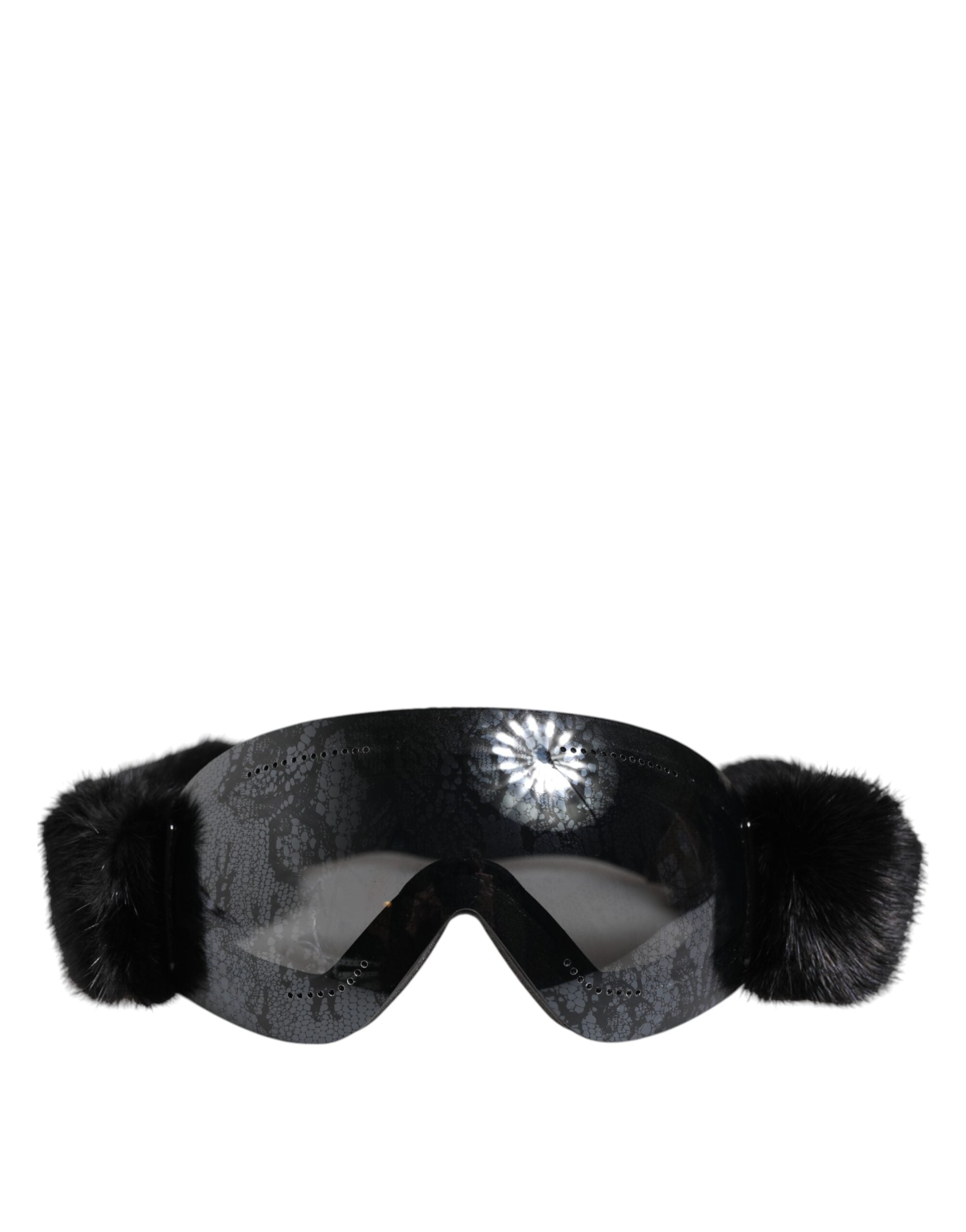Dolce & Gabbana Schwarze Bi0759 Skibrille mit verspiegelter Spitze, Sonnenbrille