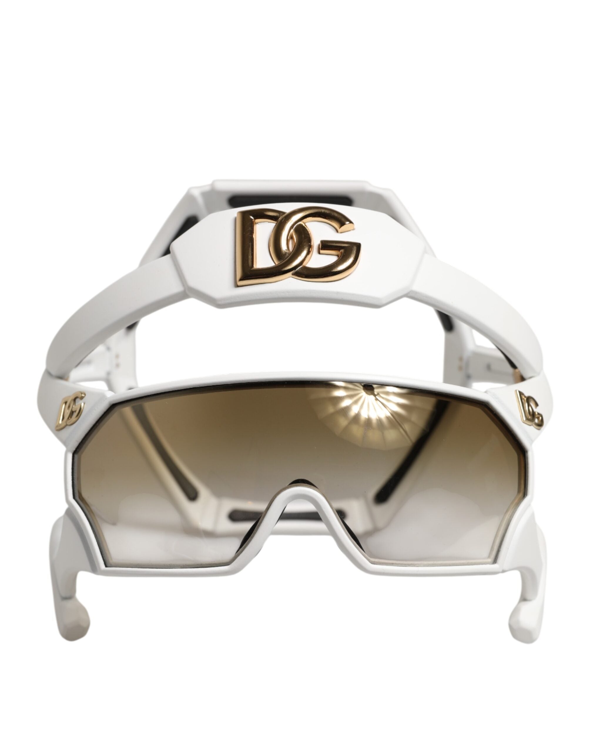 Dolce & Gabbana – Sonnenbrille „Next Generation Mask Eyewear“ aus weißem Acetat