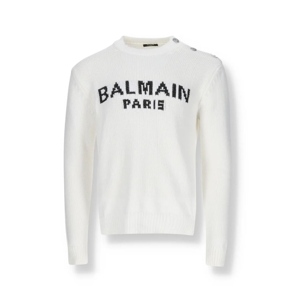 Balmain-Logopullover aus Baumwolle