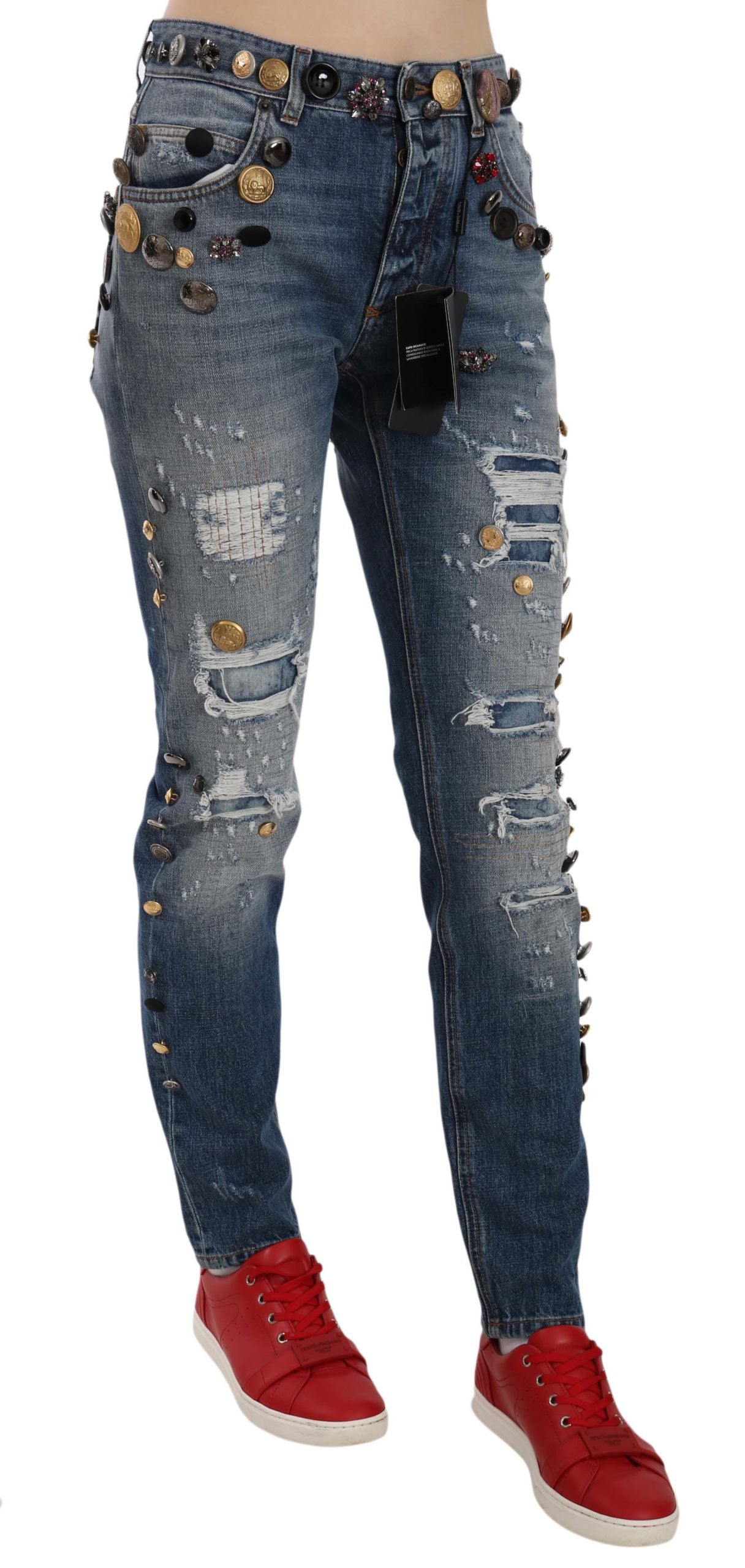 Dolce & Gabbana – Luxus-Jeans mit Kristallverzierung