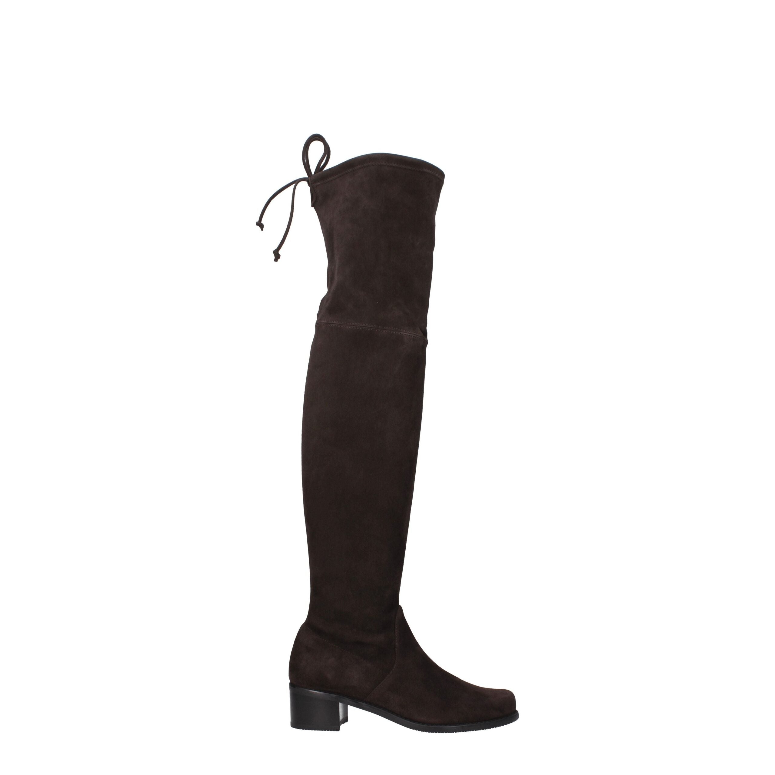 Stuart Weitzman Overknee-Stiefel aus braunem Leder