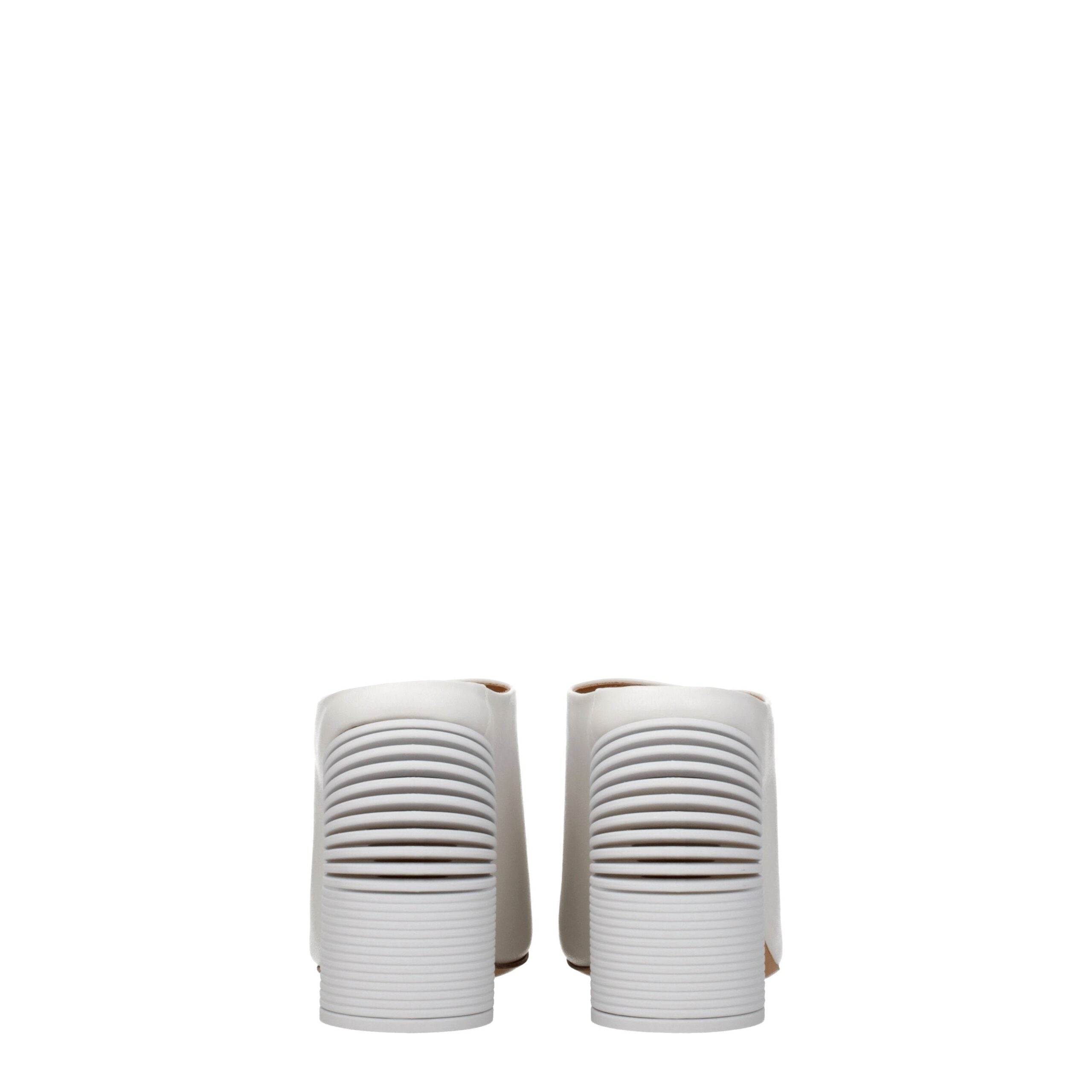 Off-White White Leather Platform Sandals