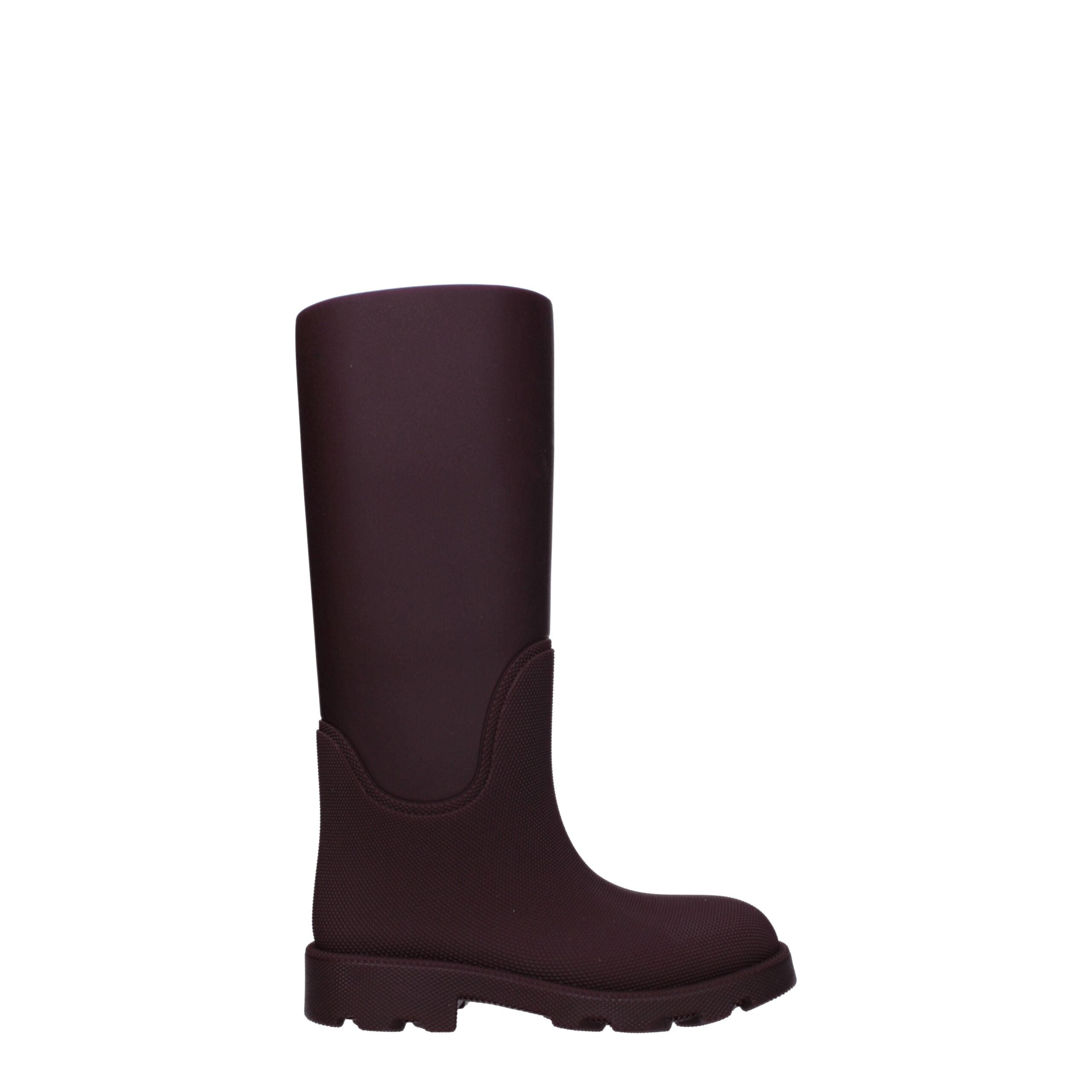 Burberry Red Cotton Rain Boots