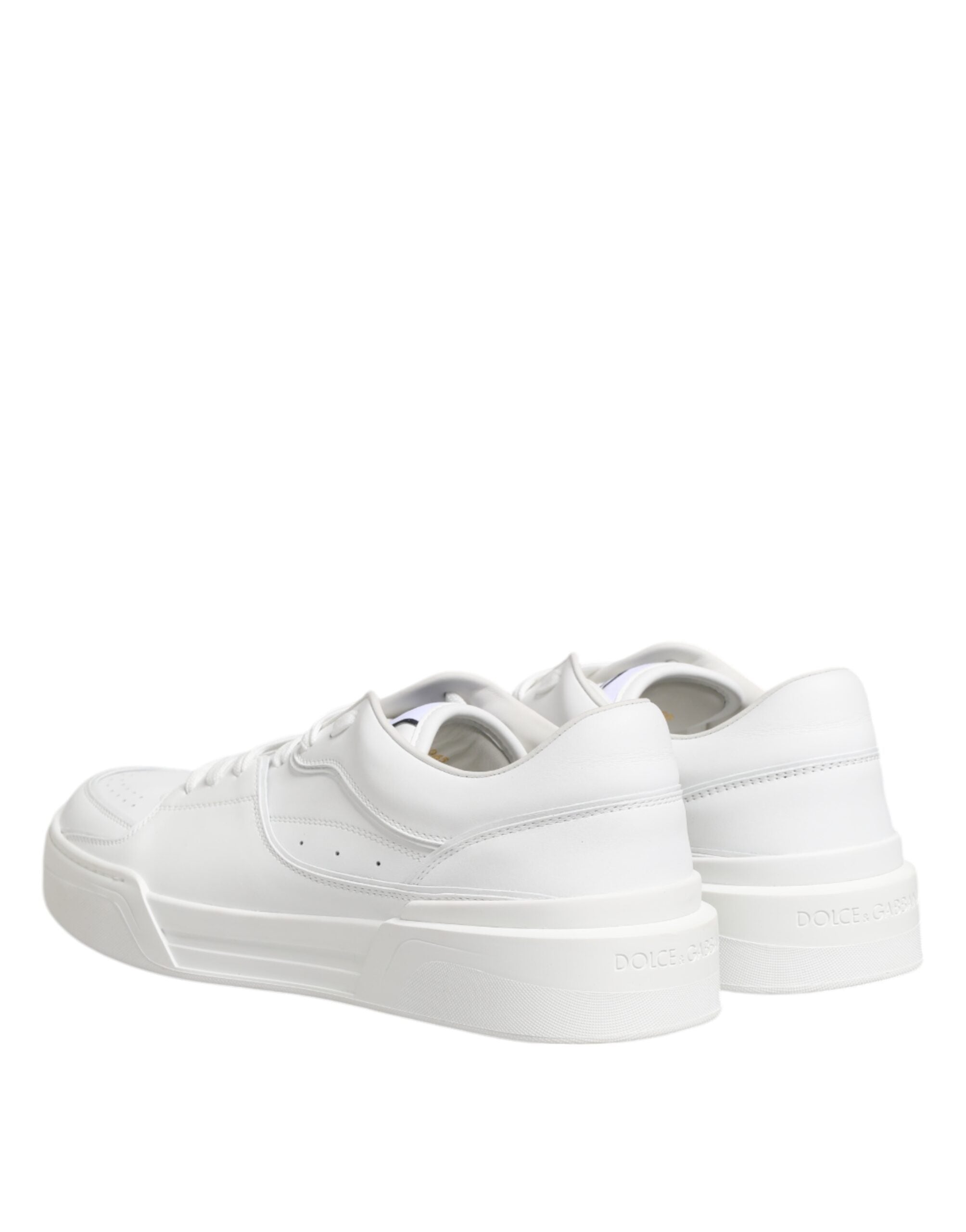 Dolce & Gabbana White Miami Leather Low Top Sneakers Shoes