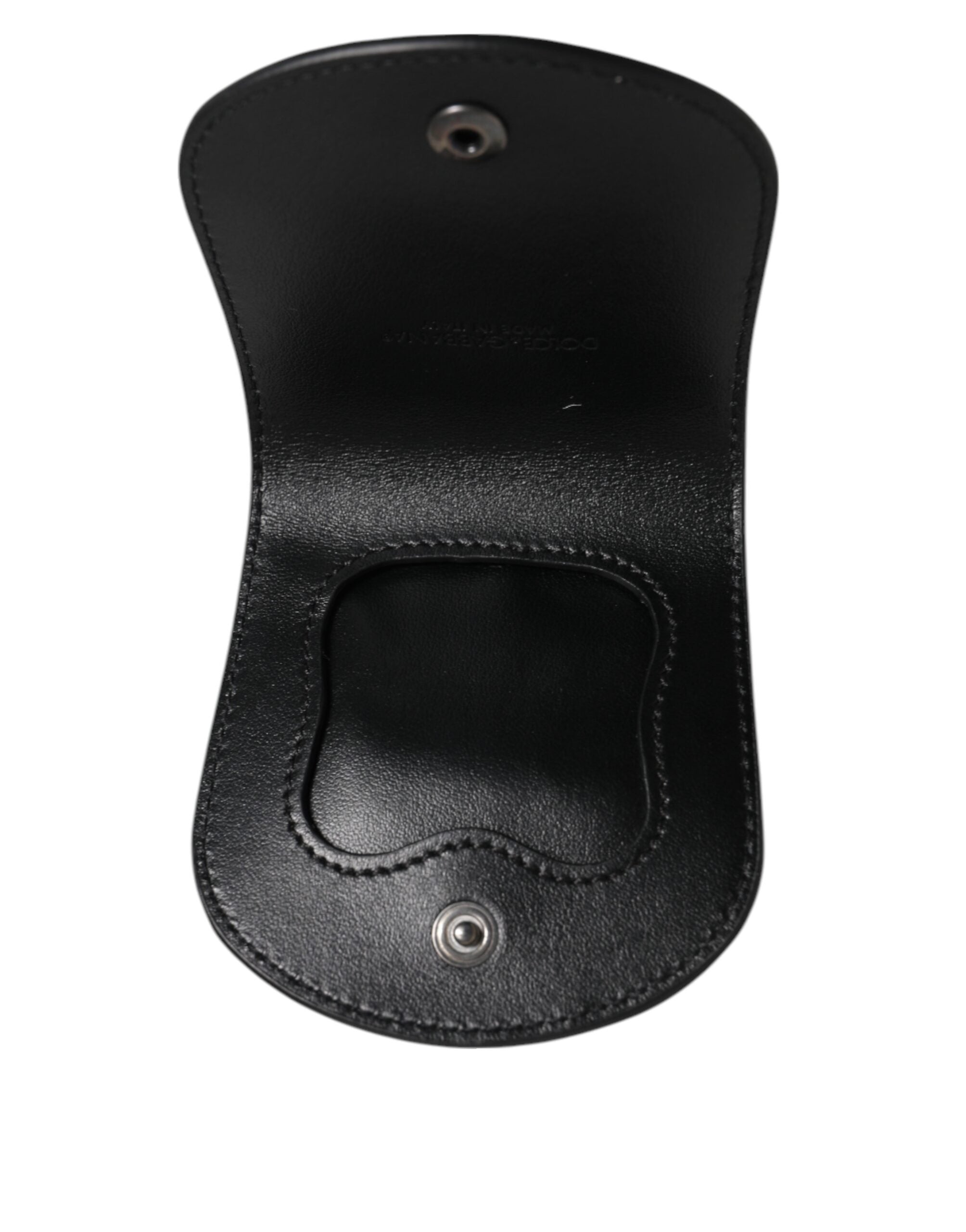 Dolce & Gabbana Black Exotic Skin Coin Condom Case Holder Pocket Wallet