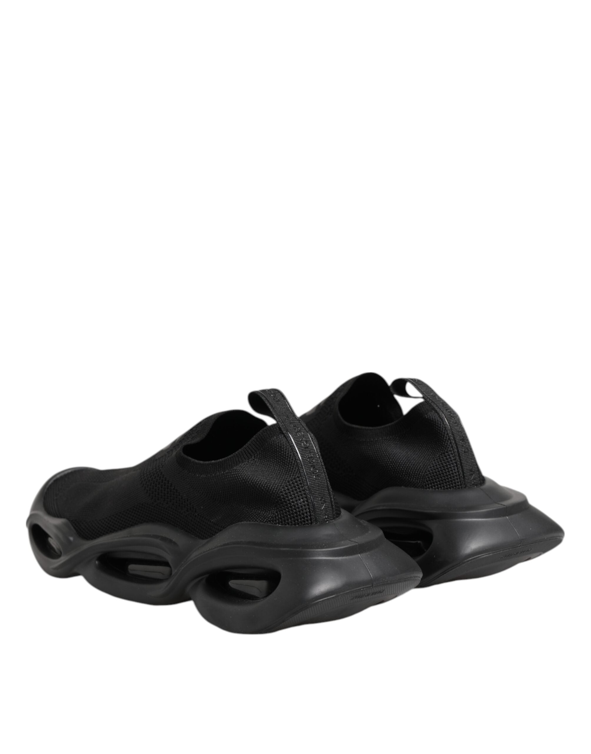 Dolce & Gabbana Black Slip On Wave Low Top Men Sneaker Shoes