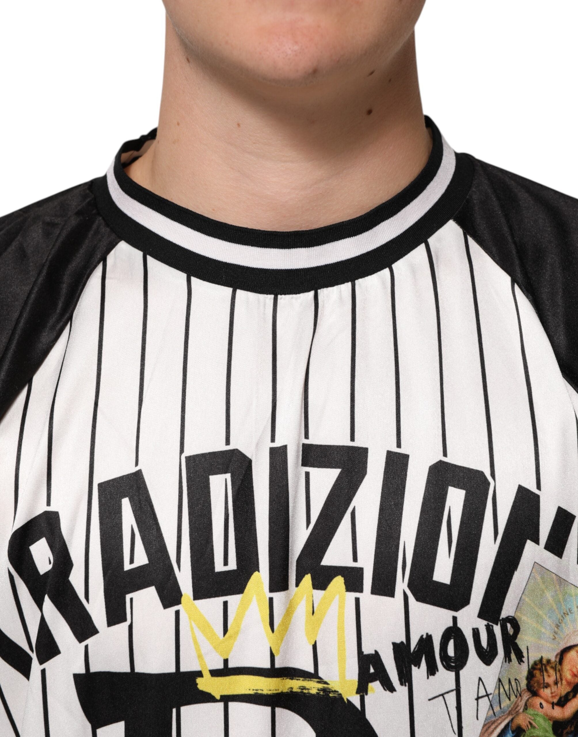 Dolce & Gabbana Tradizione Graffiti Print Oversized Men T-shirt