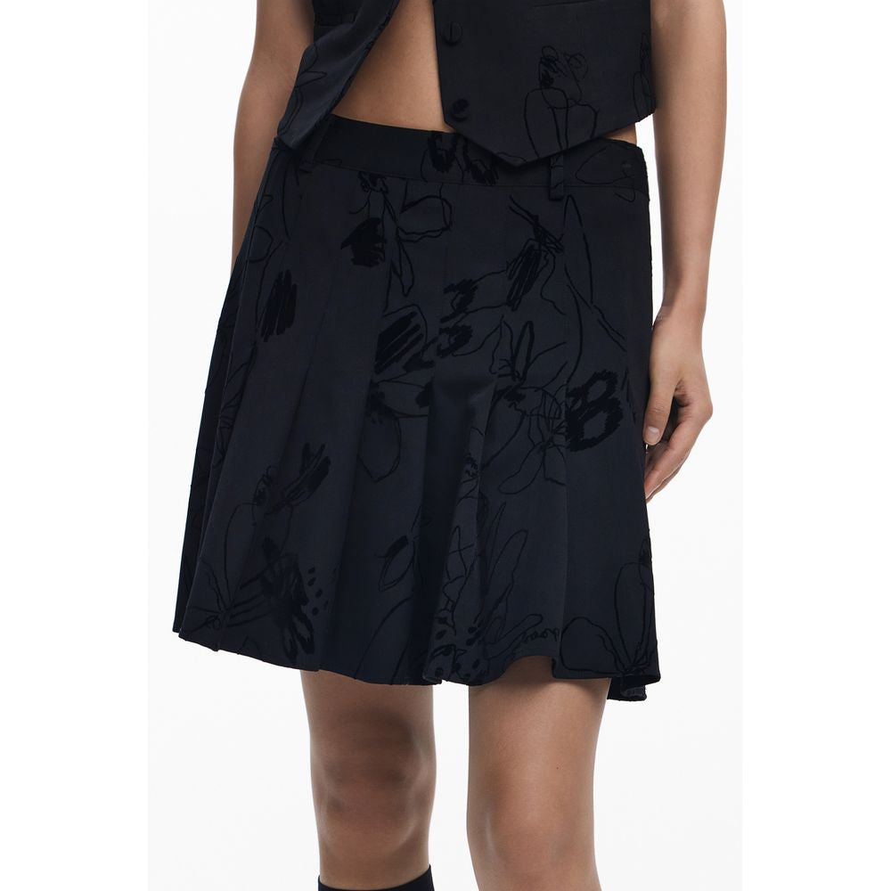 Desigual Schwarzer Polyester Damenrock