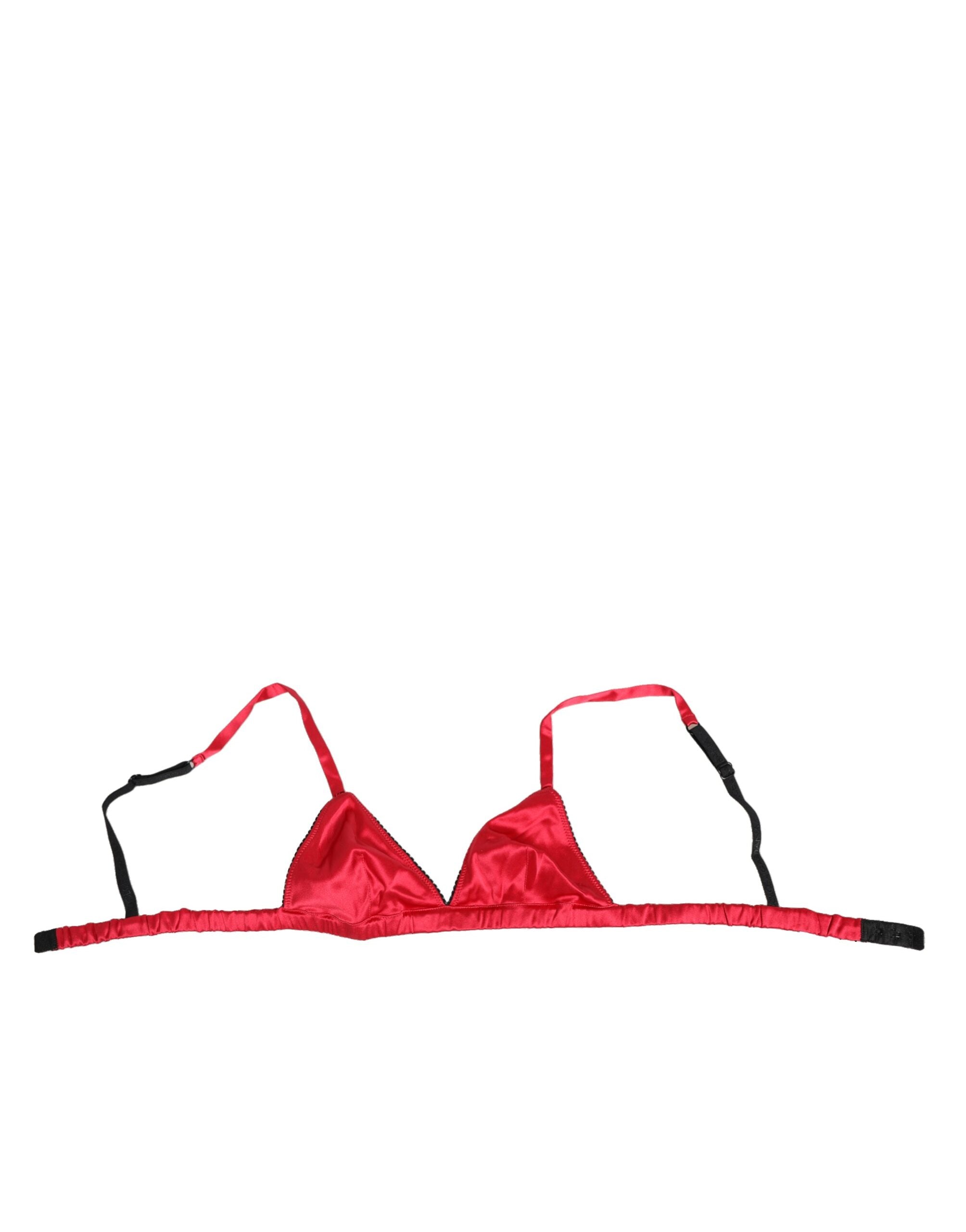 Dolce & Gabbana – Triangel-Unterhose aus weichem Seidensatin in Rot