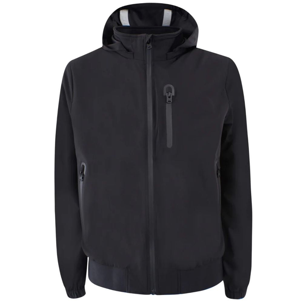 Yes Zee Schwarze Nylon-Herrenjacke