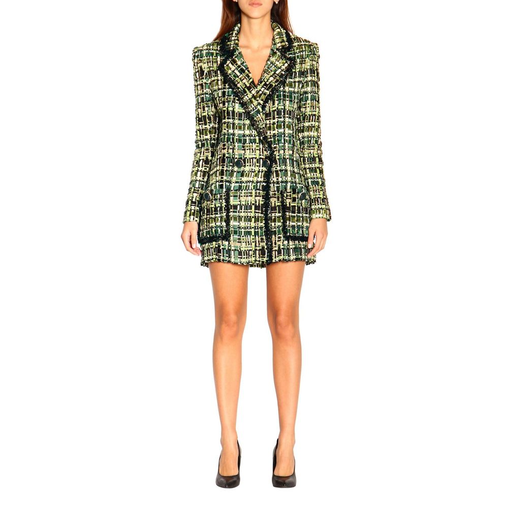 Elisabetta Franchi Damen-Blazer aus grüner Viskose