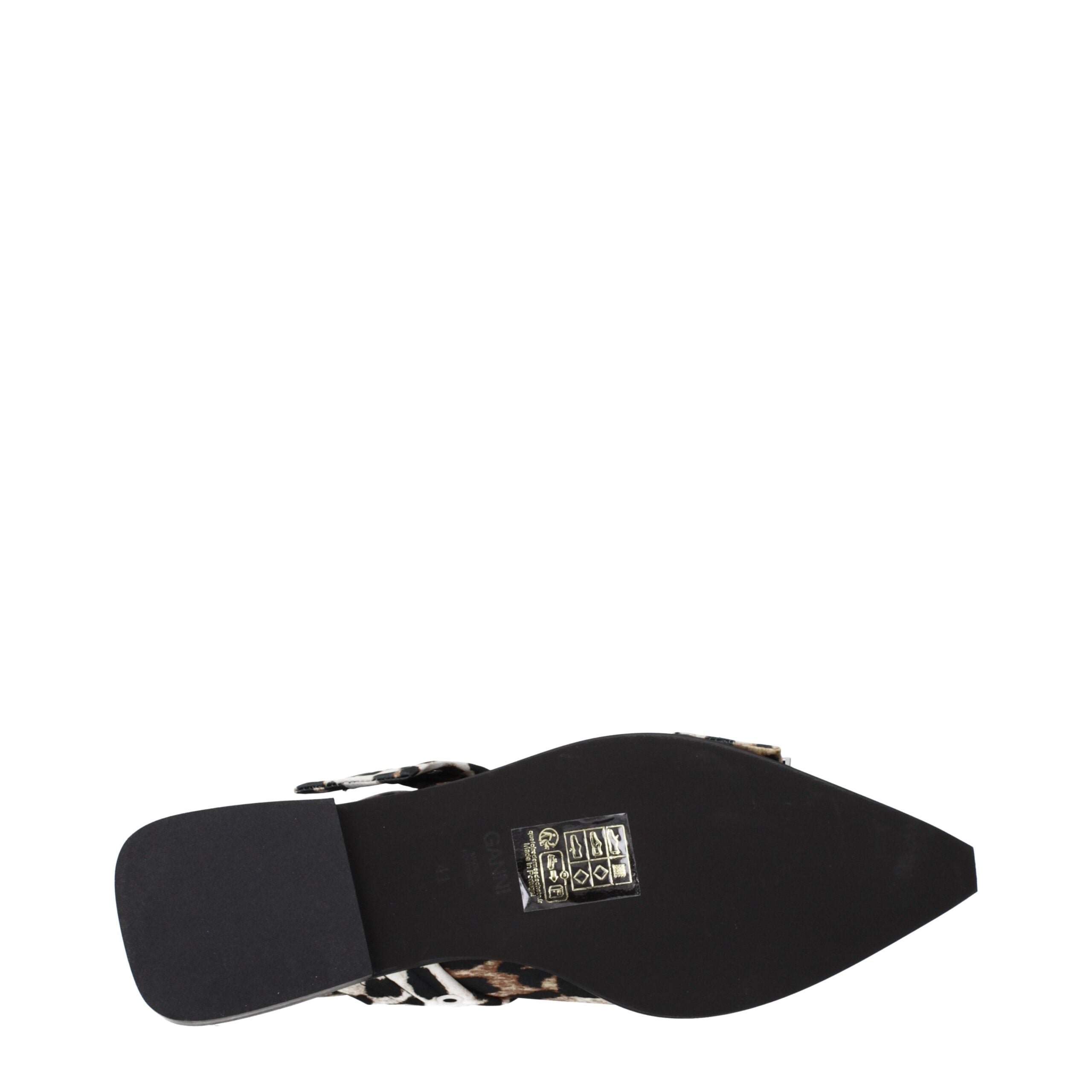 Ganni Brown Fabric Sandals