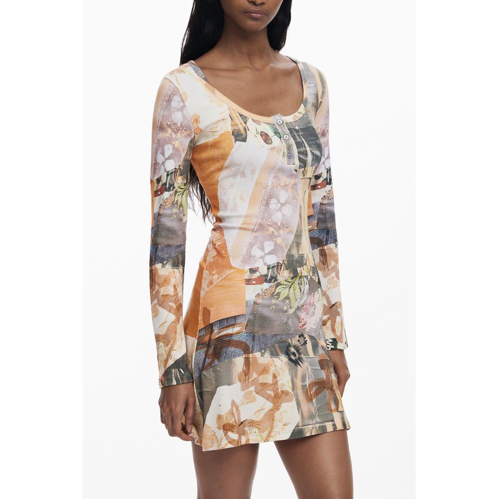 Desigual Beige Polyester Damenkleid