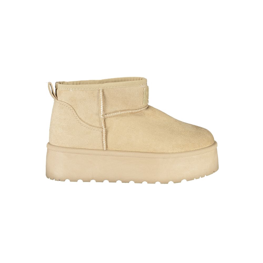 Laura Biagiotti Beige Polyester Women Boot