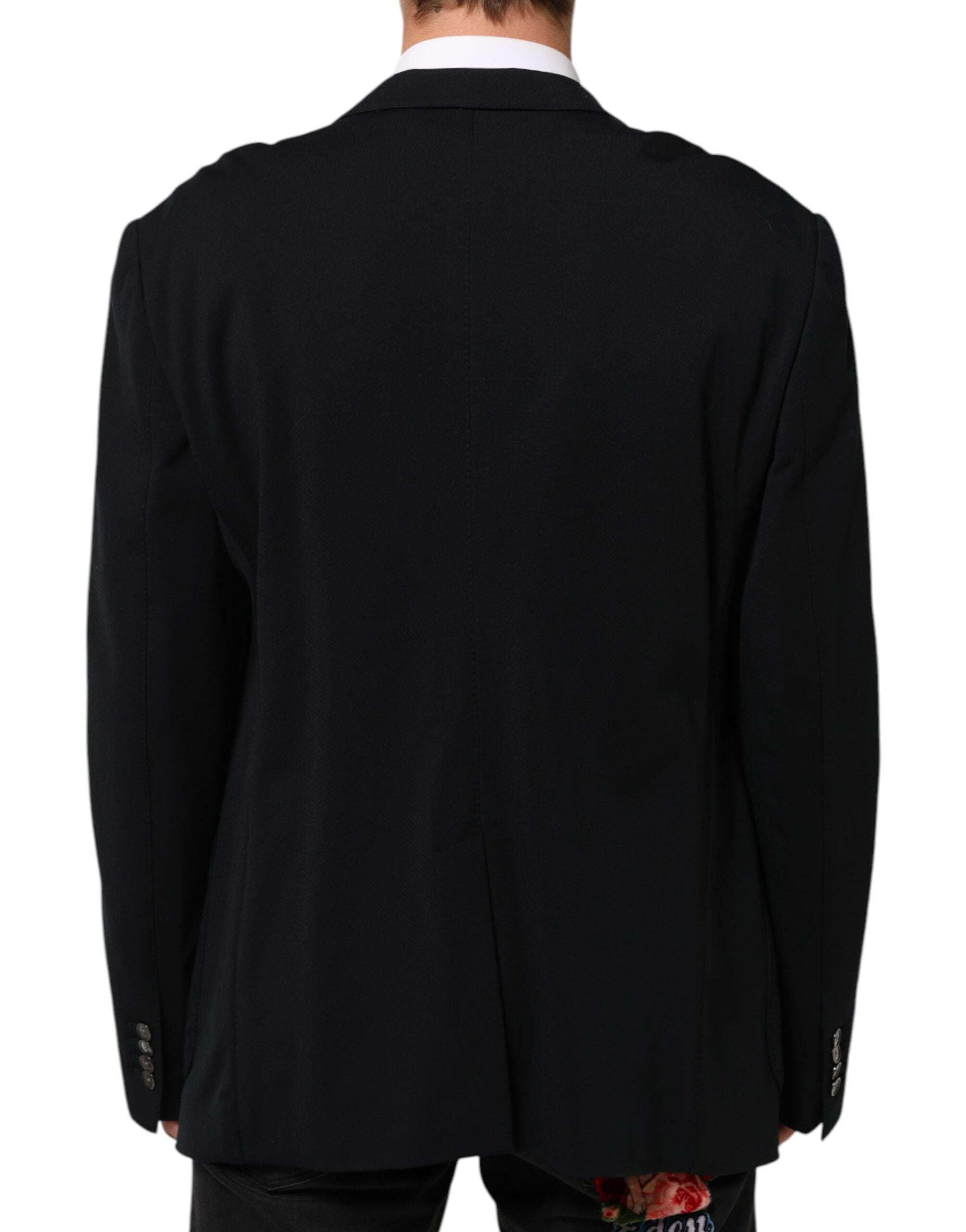 Dolce & Gabbana – Schwarzer Blazer aus Viskose mit 2 Knöpfen