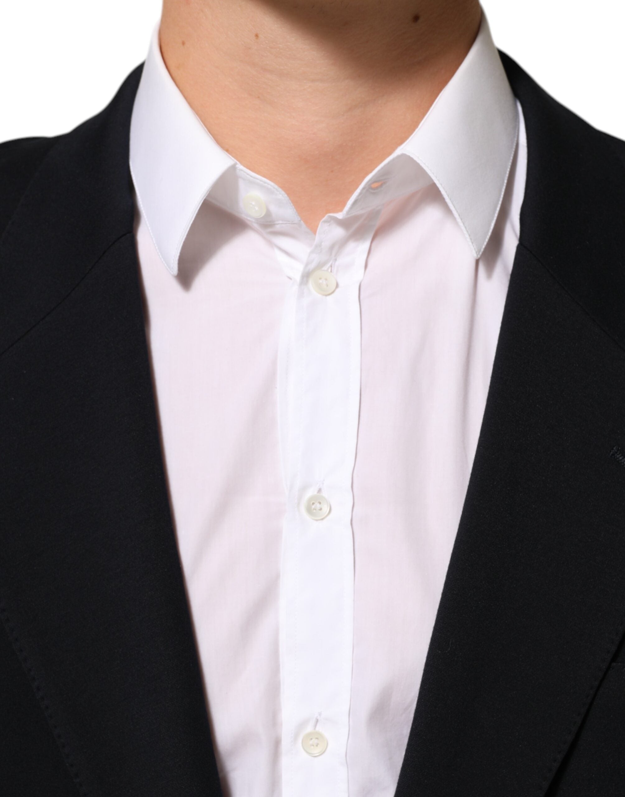 Dolce & Gabbana – Schwarzer Blazer aus Viskose mit 2 Knöpfen