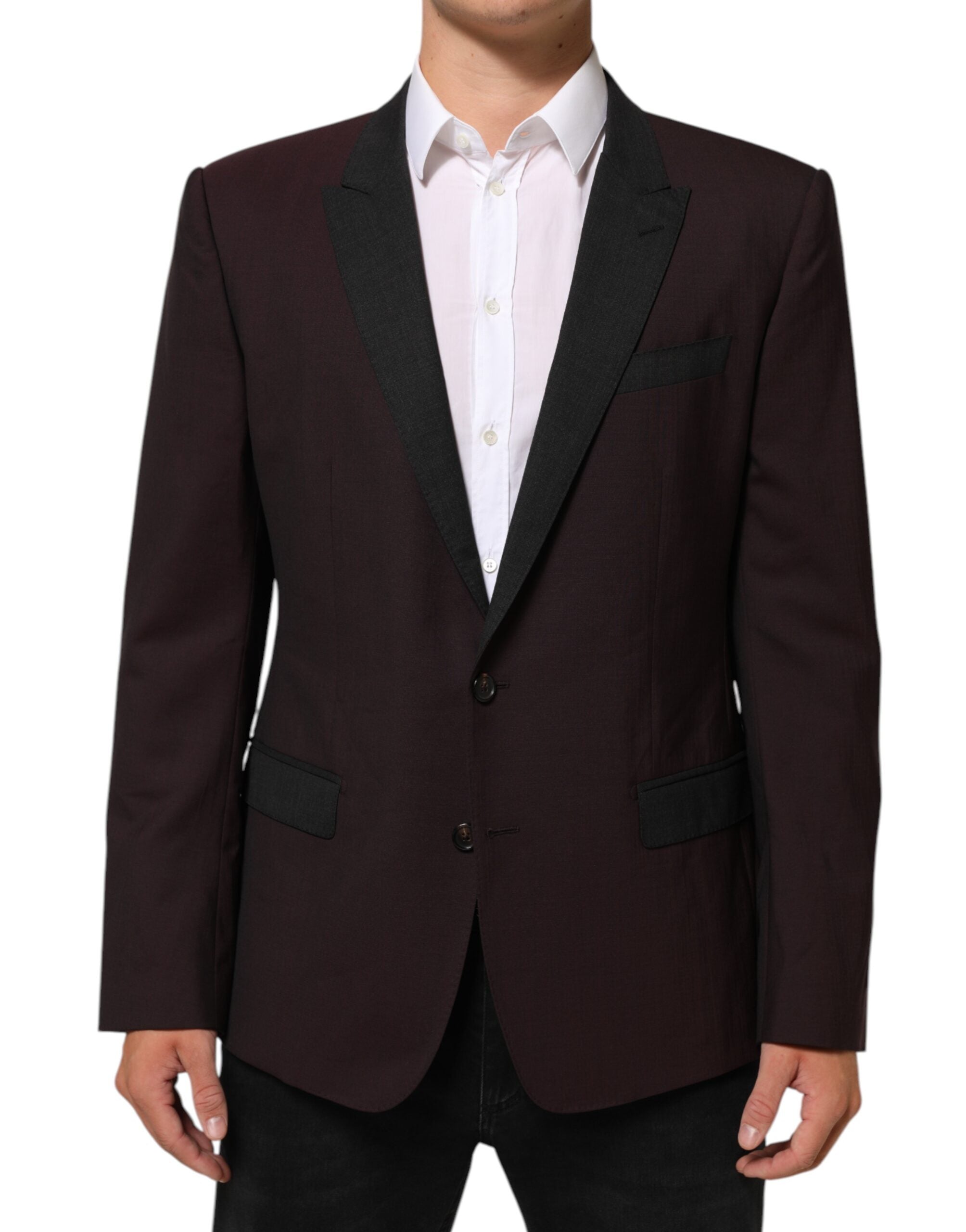 Dolce & Gabbana – Kastanienbrauner Blazer aus Wolle mit 2 Knöpfen