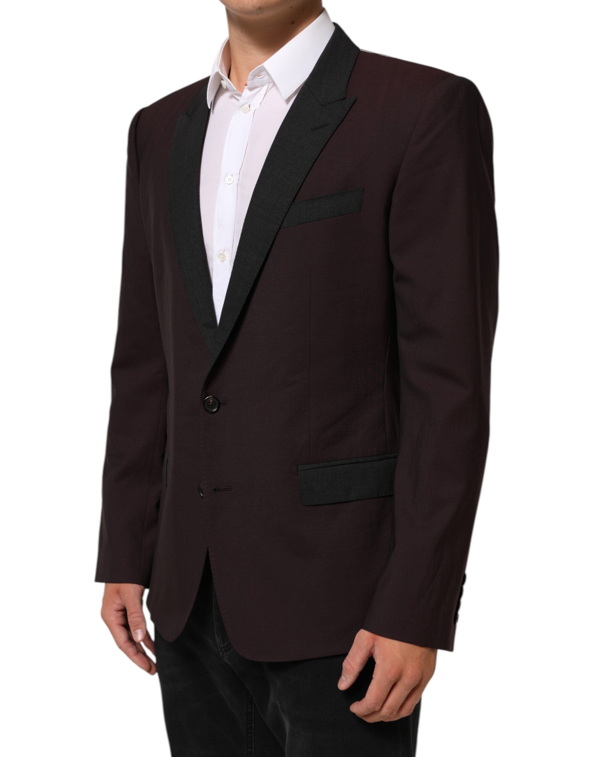 Dolce & Gabbana – Kastanienbrauner Blazer aus Wolle mit 2 Knöpfen