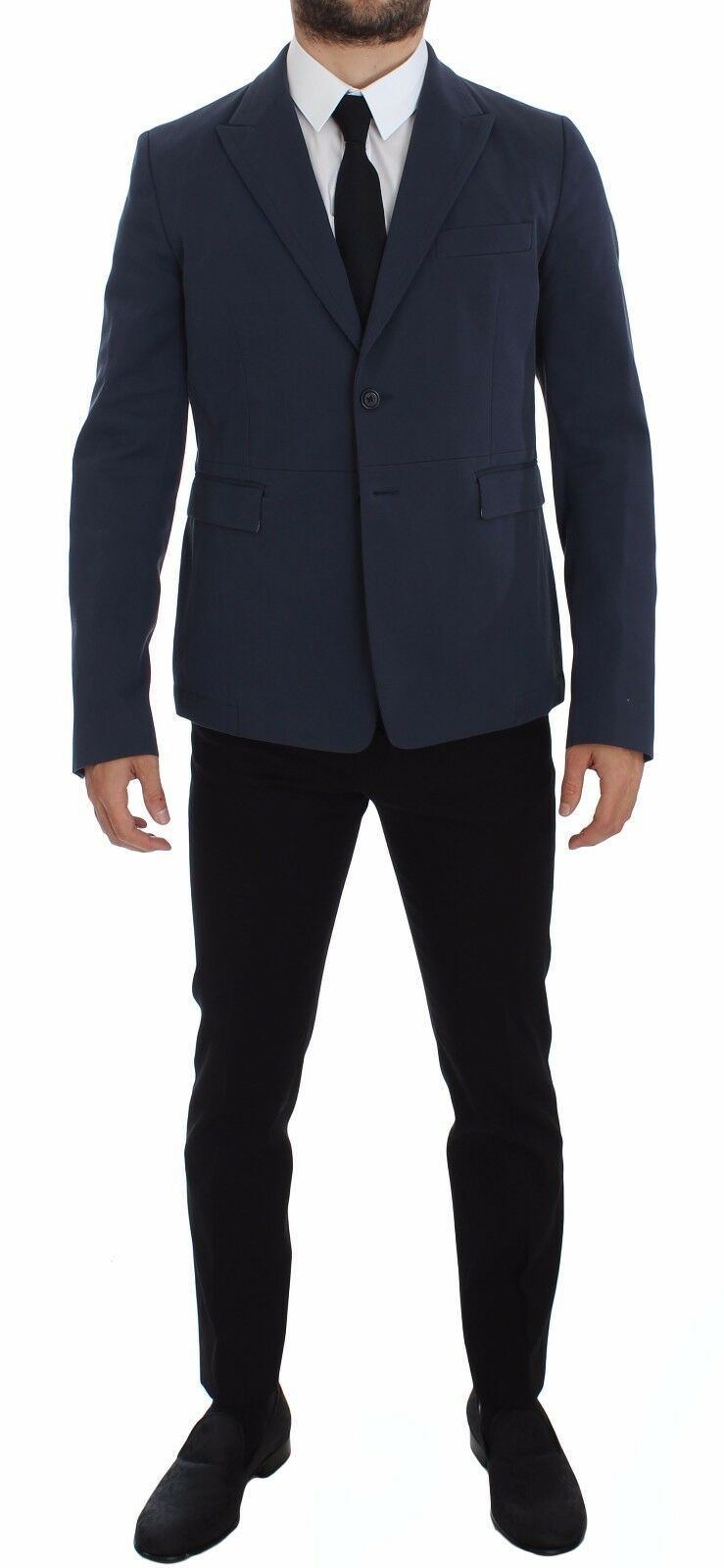 Dolce & Gabbana Elegante blaue Blazerjacke aus Baumwollstretch