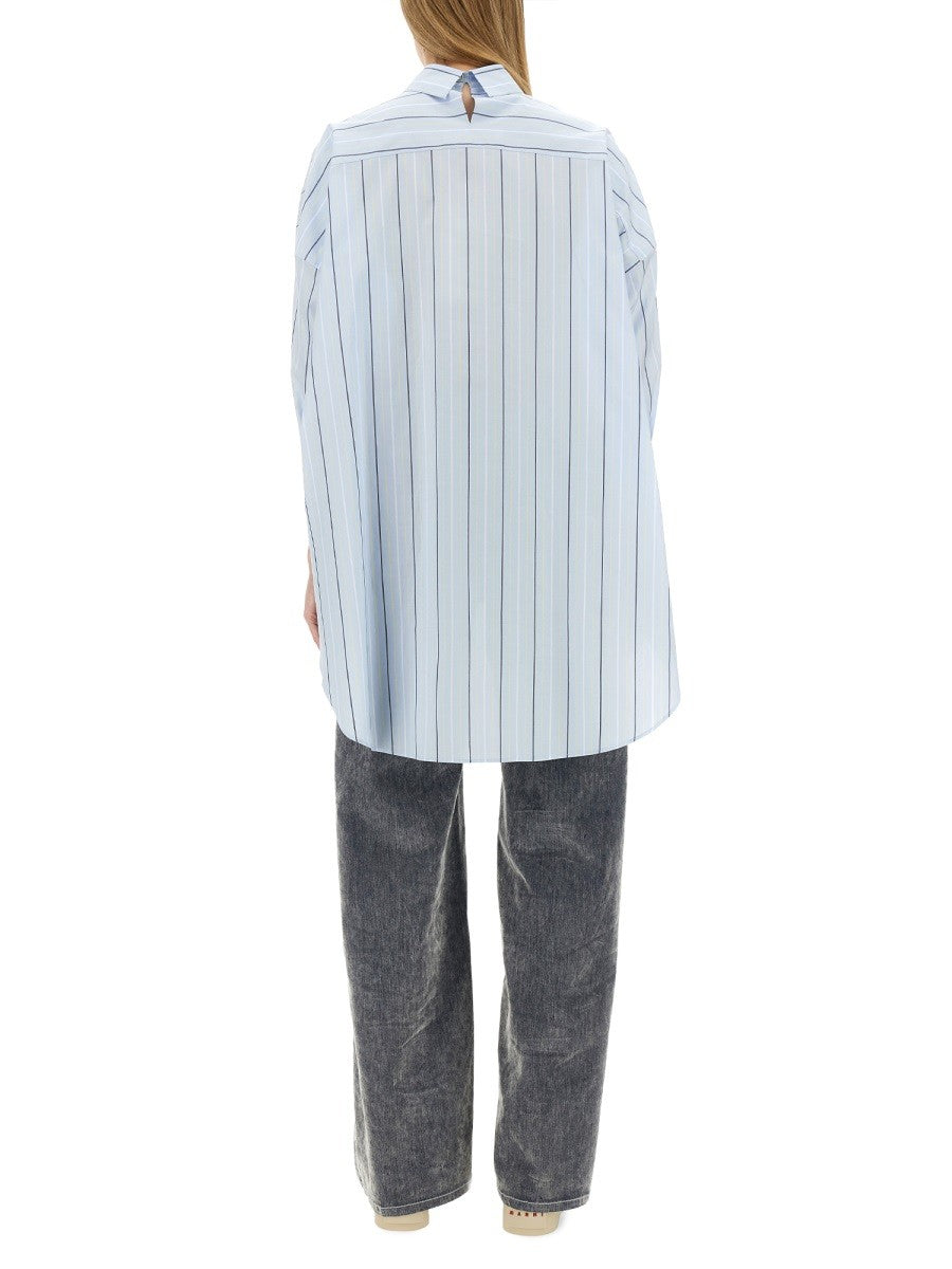 Marni ASYMMETRICAL STRIPED SHIRT