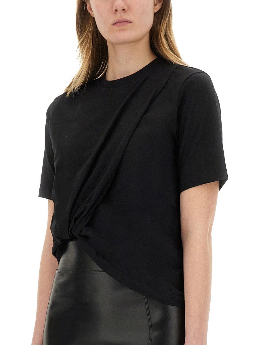 msgm ASYMMETRICAL T-SHIRT