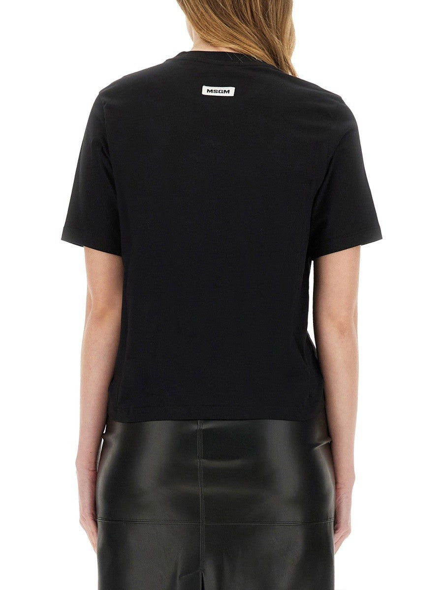 msgm ASYMMETRICAL T-SHIRT