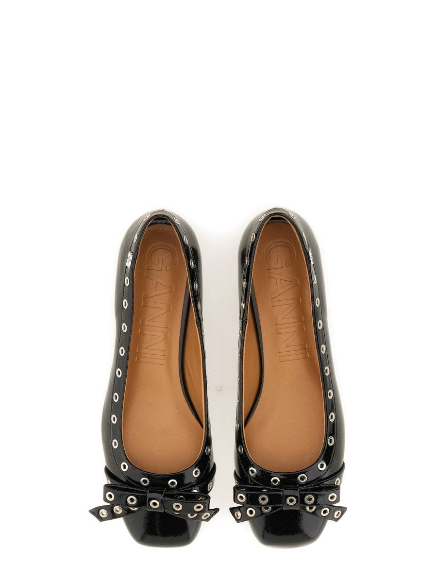 GANNI BALLERINA WITH BOW