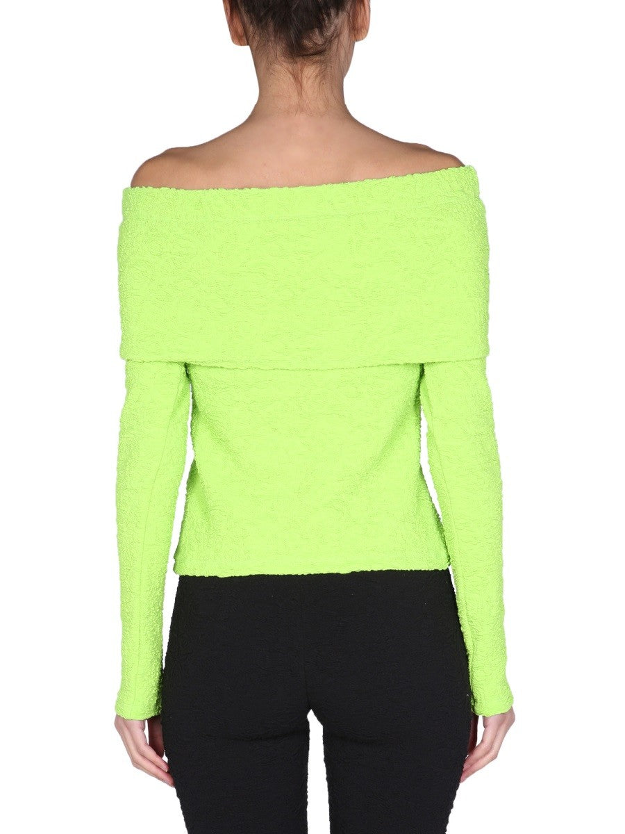 msgm BOAT NECK TOP