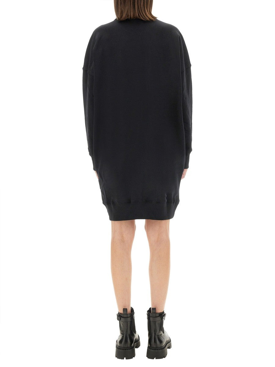 msgm BRUSHED LOGO DRESS