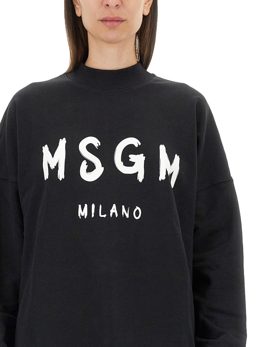 msgm BRUSHED LOGO DRESS