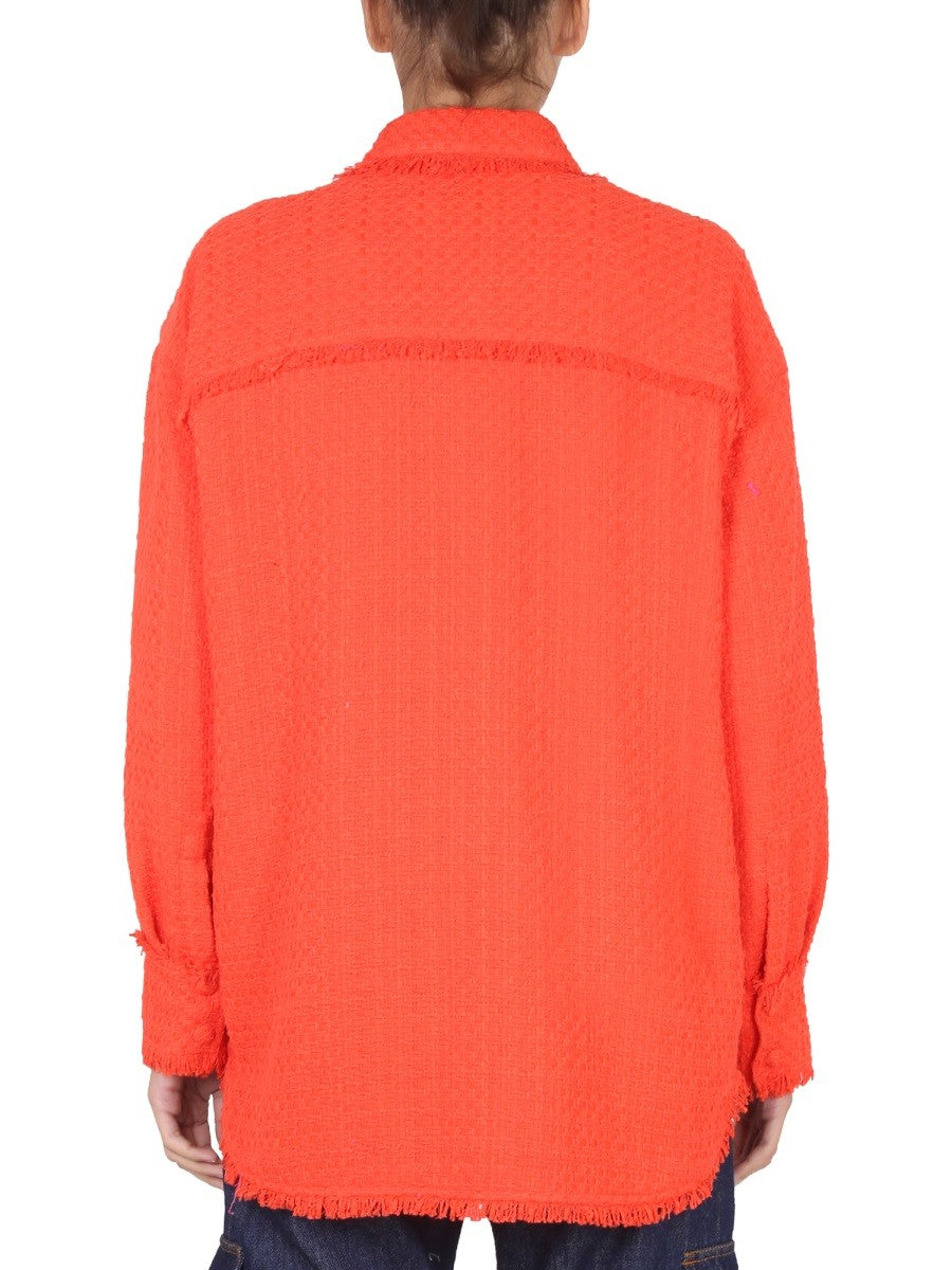 msgm CAMICIA CON FRANGE