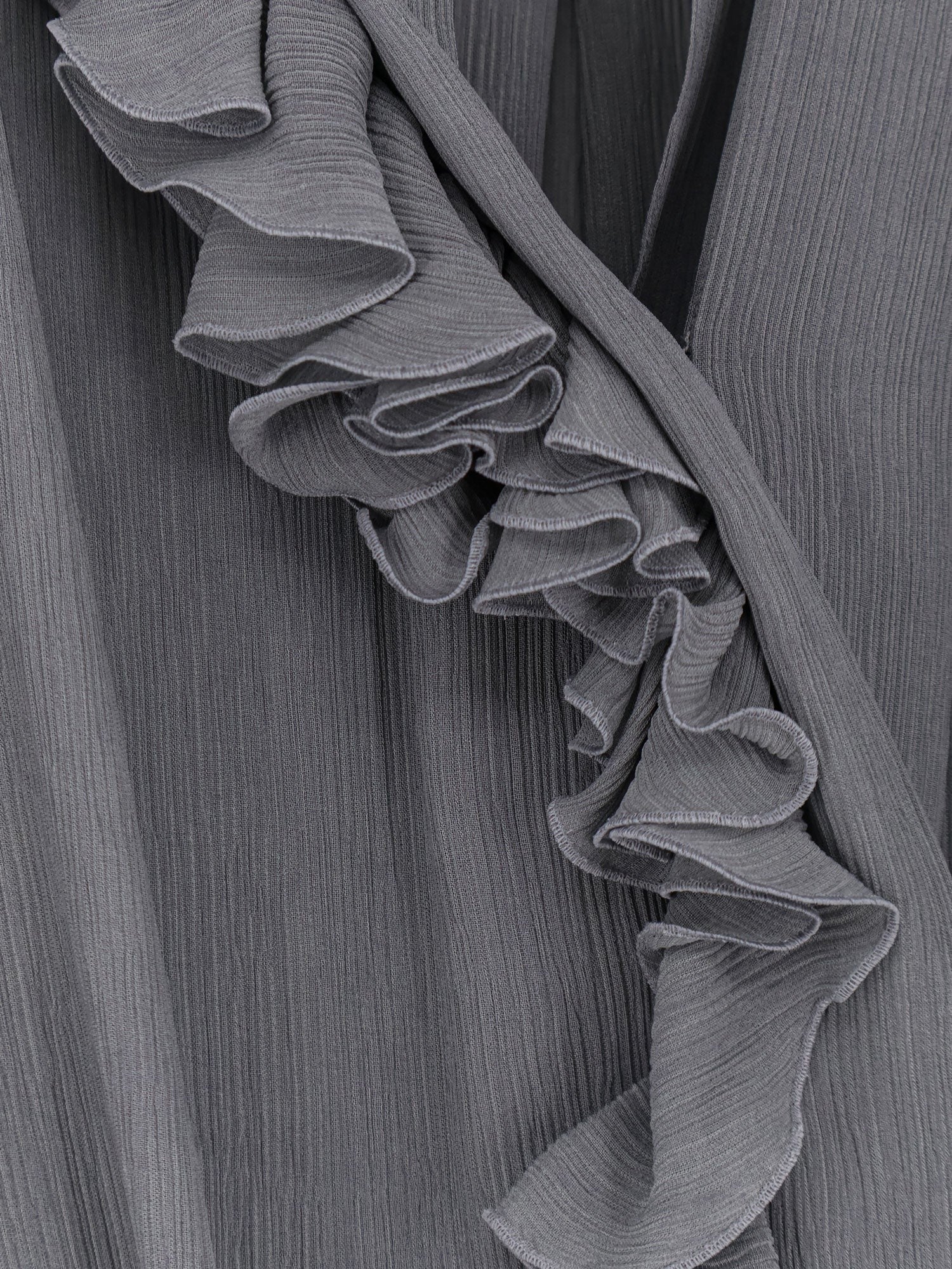 alberta ferretti Crepe shirt with rouches