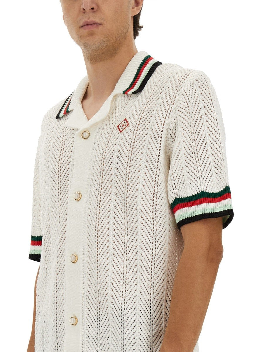 CASABLANCA CROCHET SHIRT "ONDULEE MOUNTAINS"