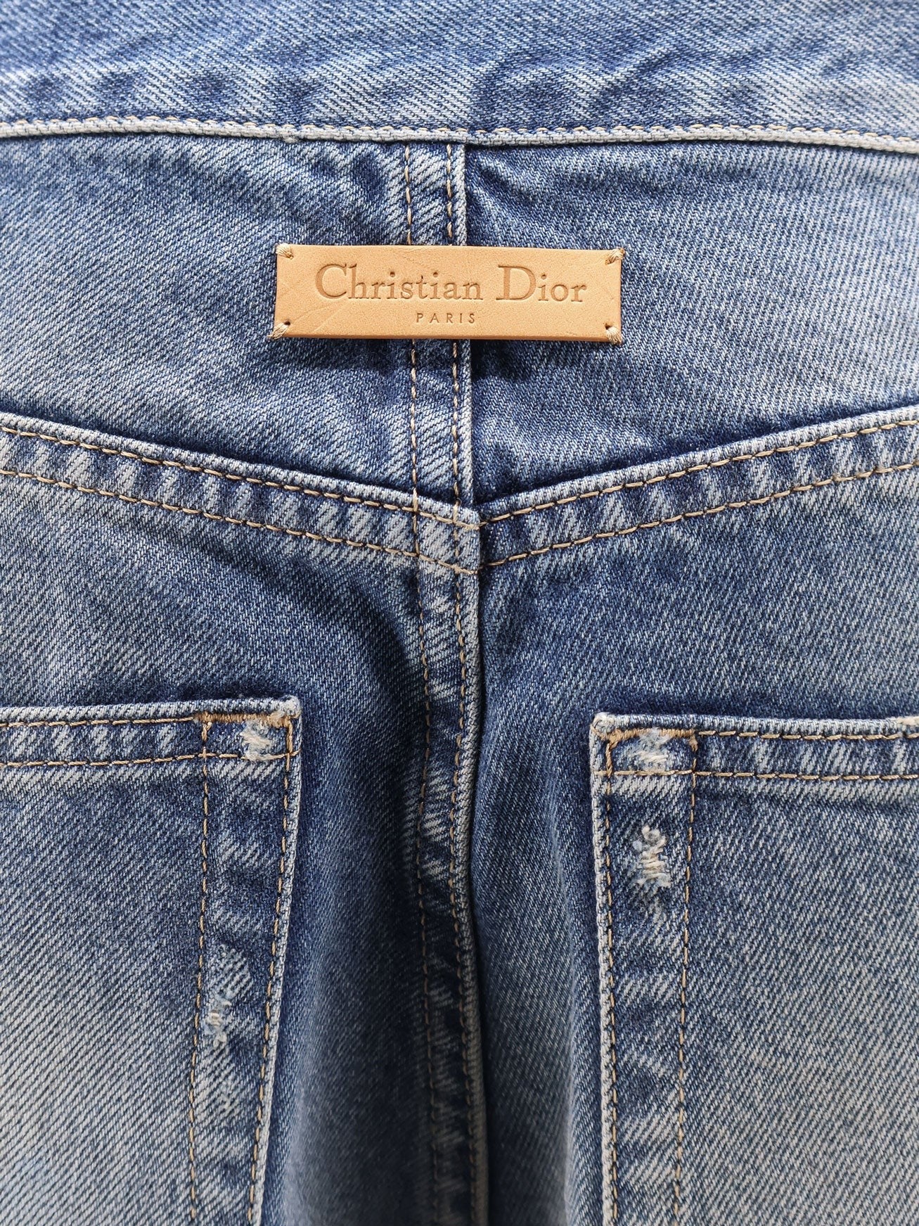 Dior Flared Jeans with destroyed effect