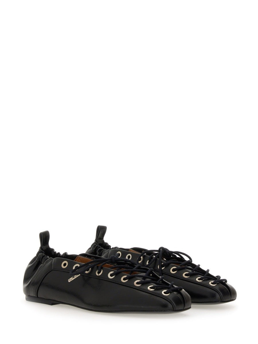 GANNI BALLERINA LACE-UP