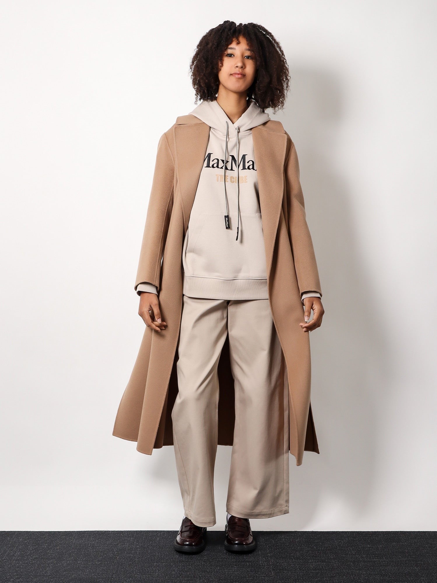 'S MAX MARA Marianna distressed fabric trouser