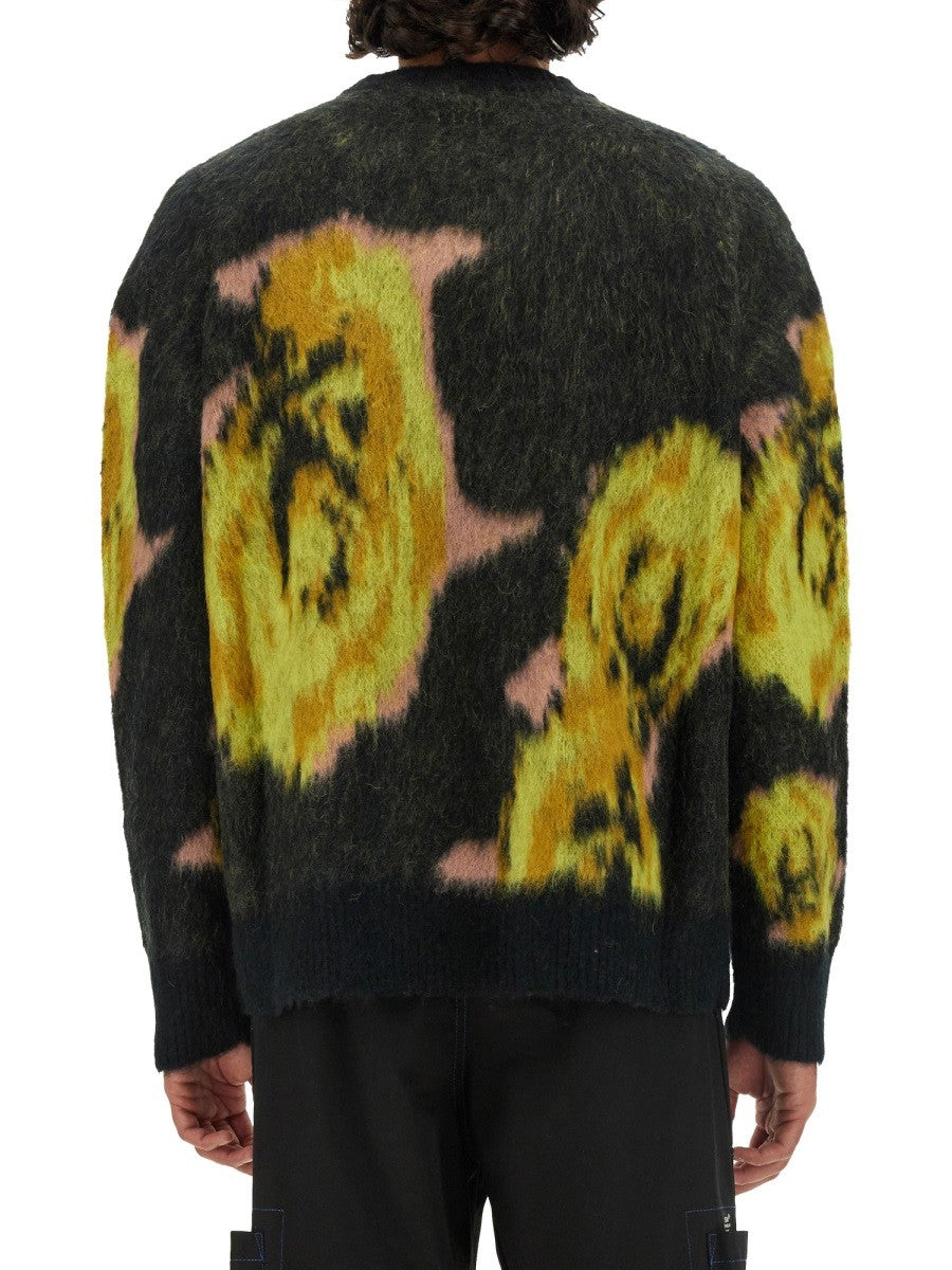 msgm "UNDERGROUND PIXELLED ROSES" JERSEY