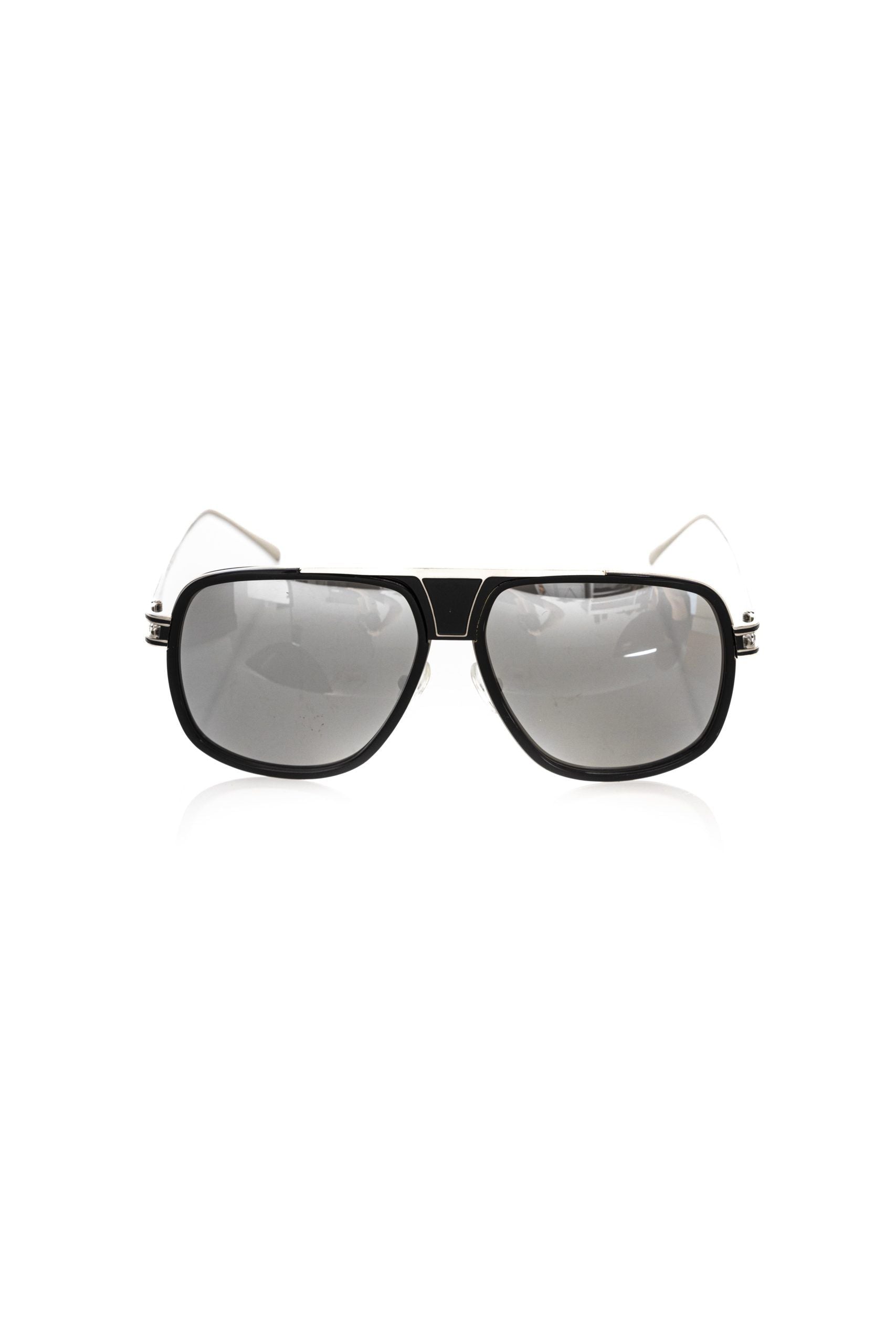 Stylish collection of designer sunglasses for men featuring sleek black frames and gray lenses
