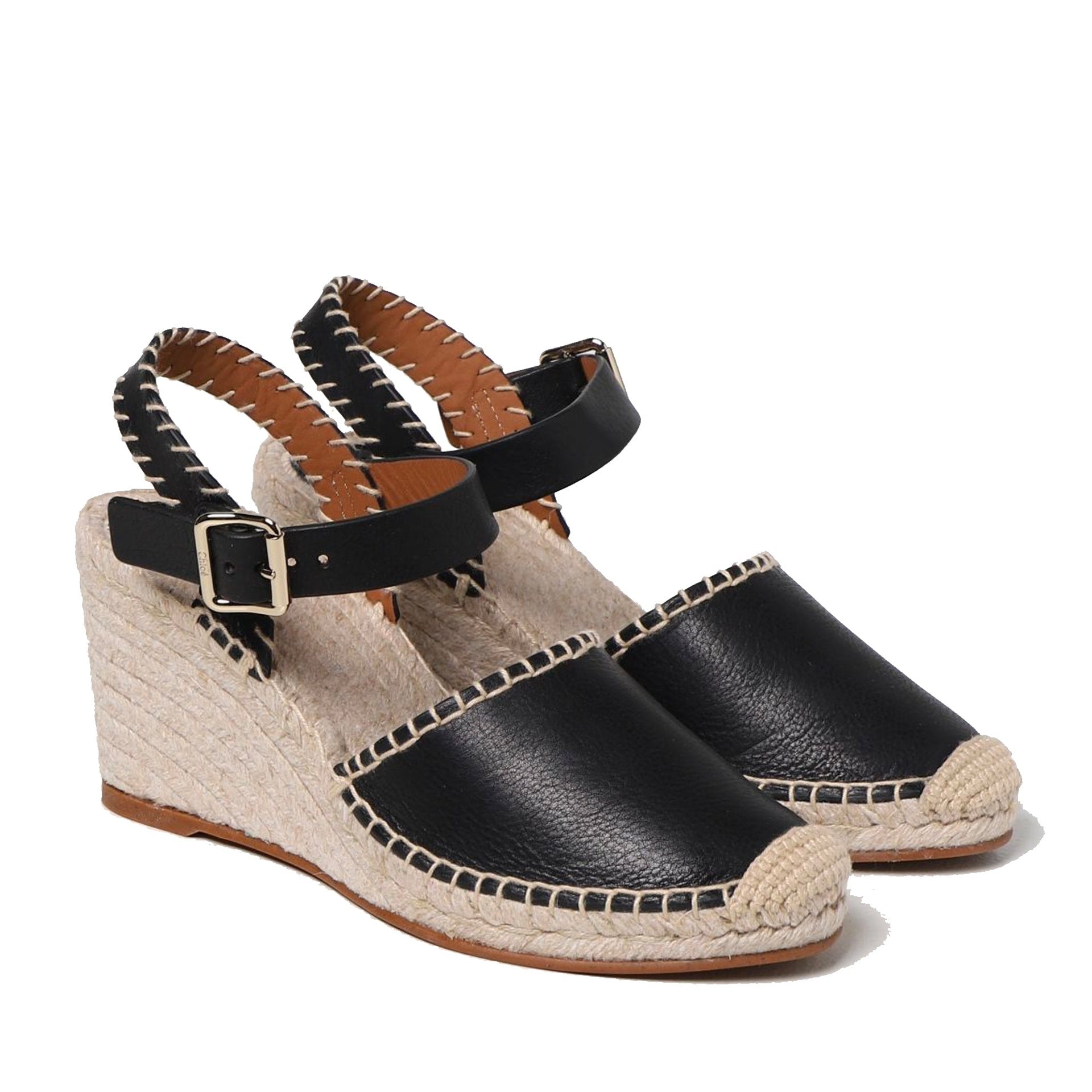 Chloé-Keilsandalen aus Leder