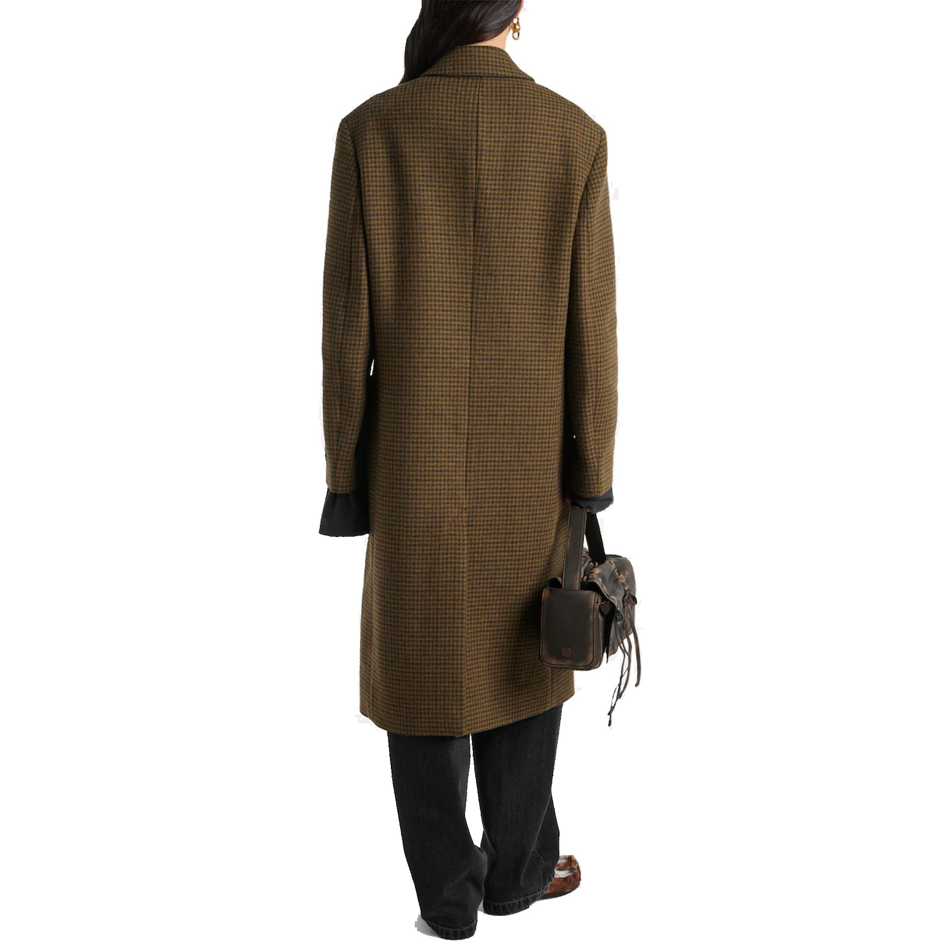 Acne Studios Checked Double-Breasted Wool Blend Coat