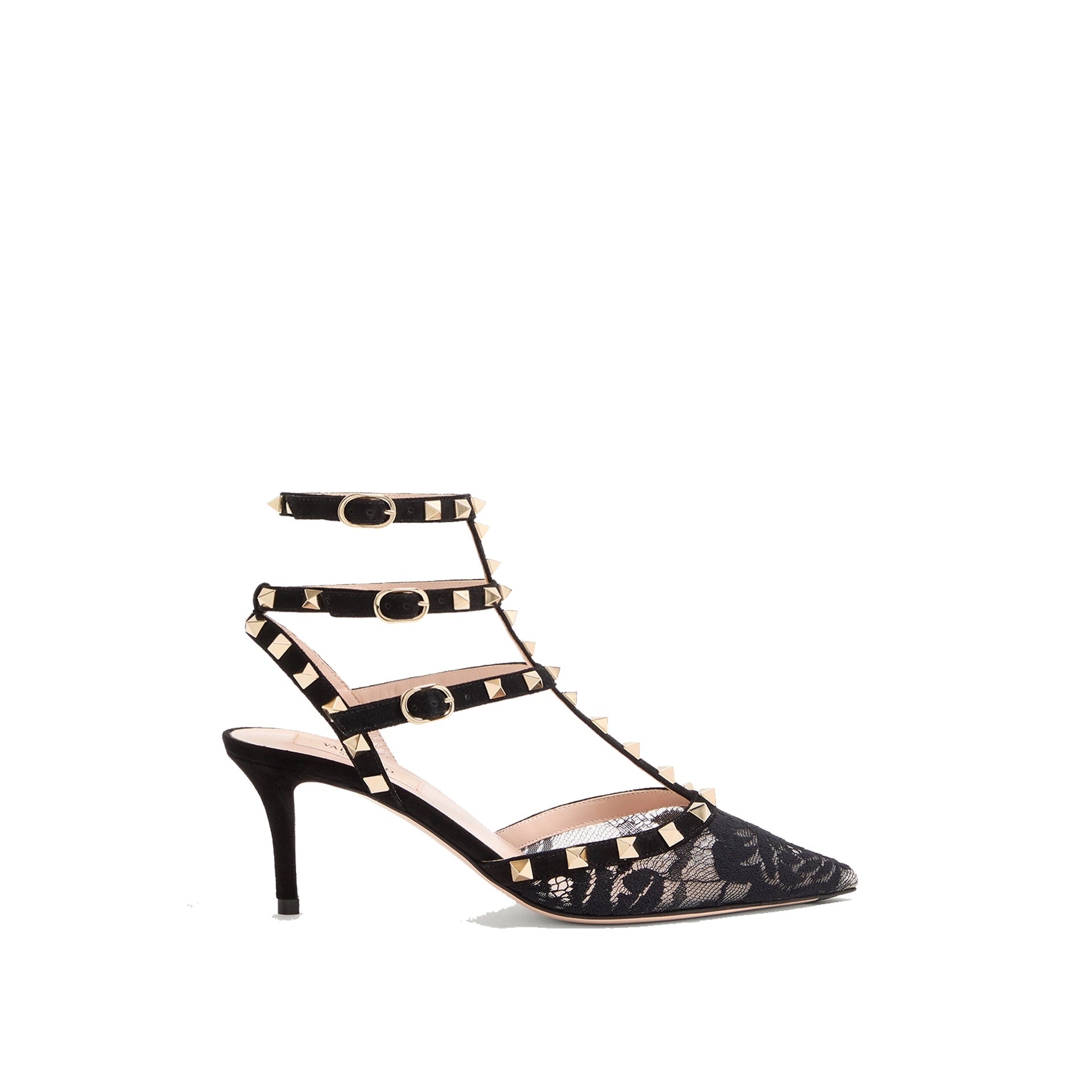 VALENTINO GARAVANI ROCKSTUD Lace Pamps