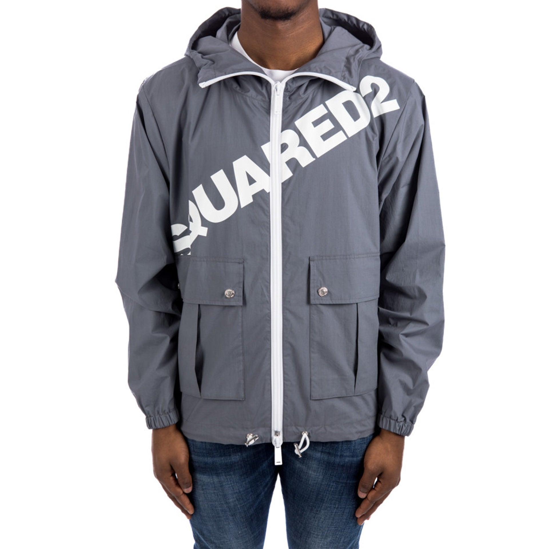 DSQUARED2 Logo Hooded Windbreaker – Siebentaschen