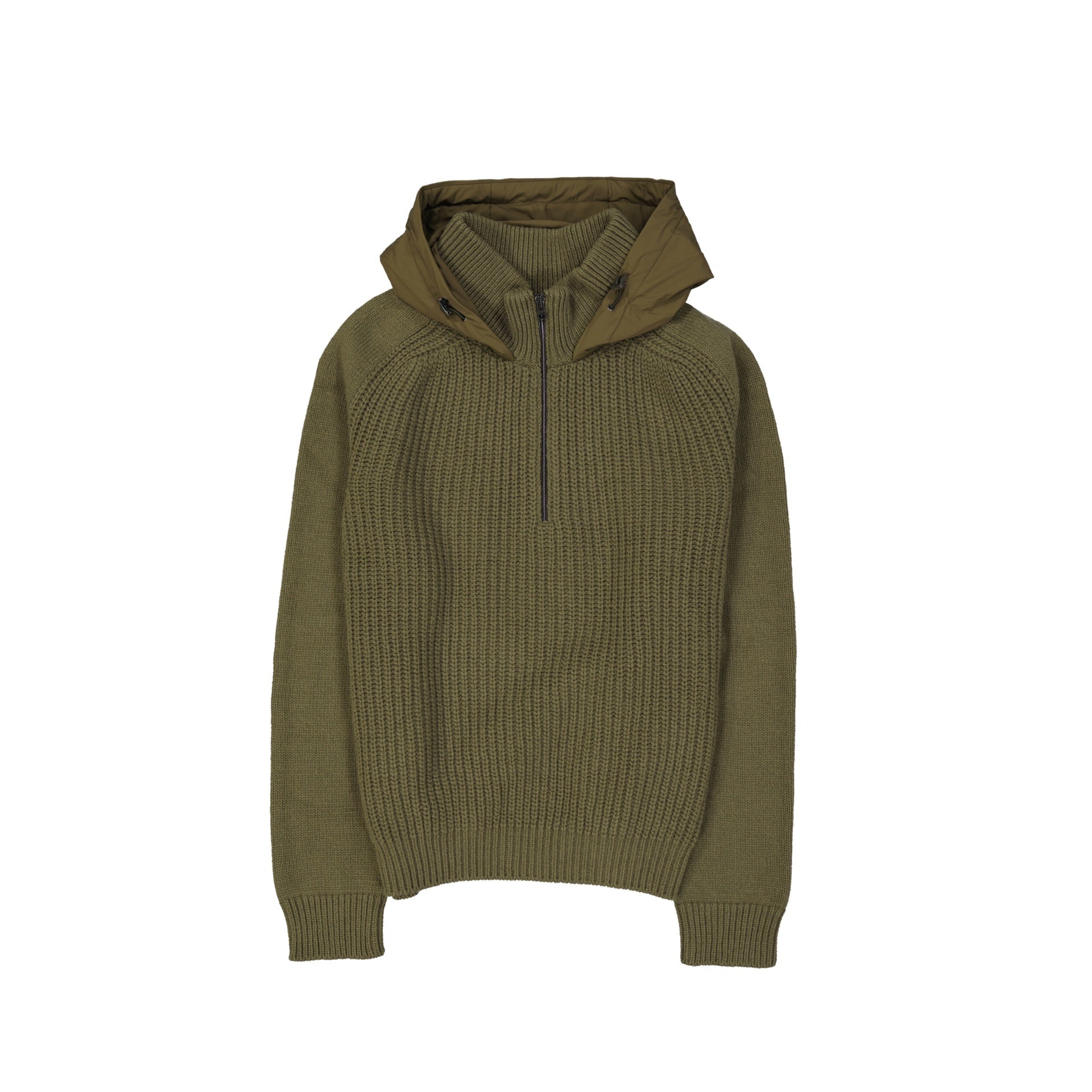 Herno Long-Sleeved Hooded Knitted Jumper