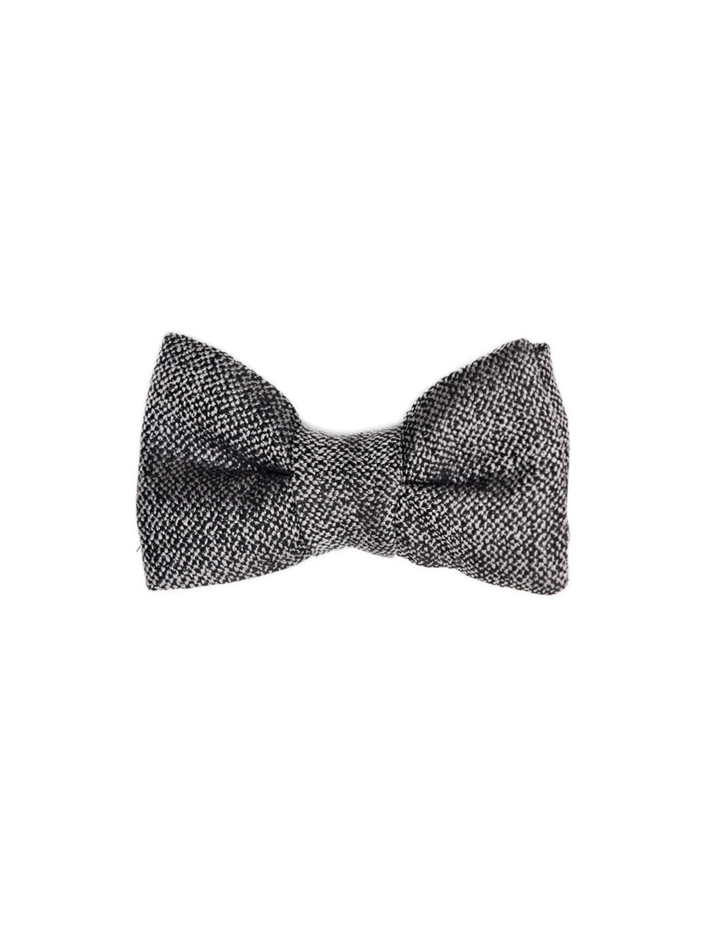 Tom Ford Gray/Black Knitwear-Effect Silk Bow Tie