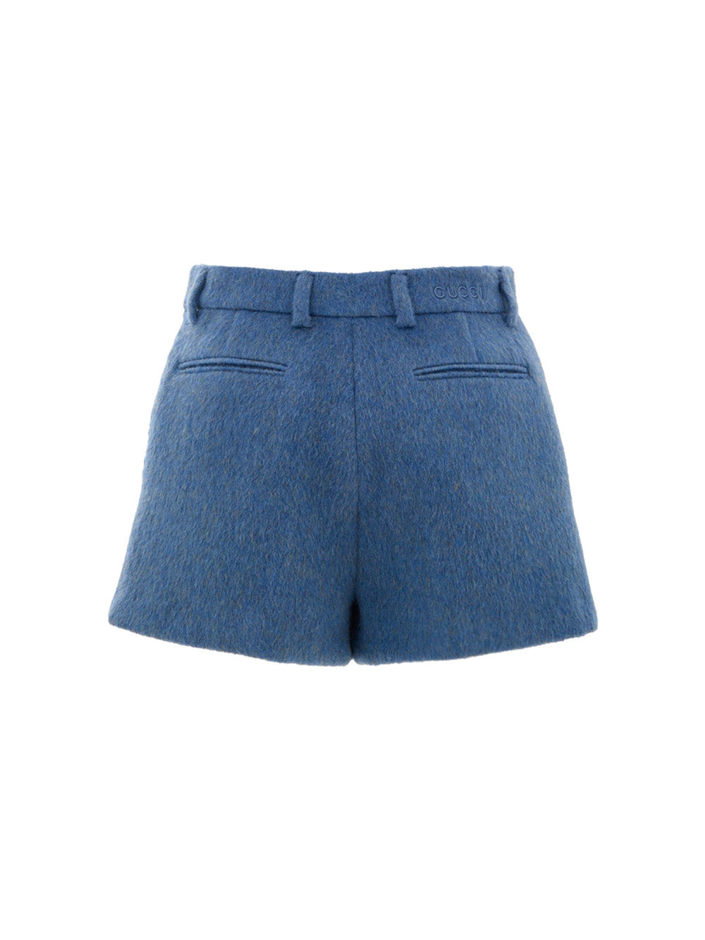 Gucci Blue Avio Mohair Blend Shorts with Side Zip – Siebentaschen