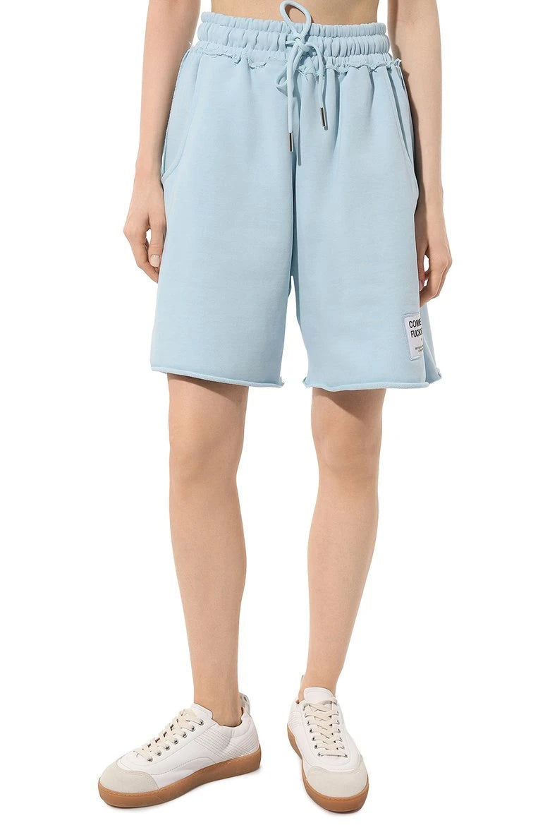 Comme Des Fuckdown shorts Light Blue Woman